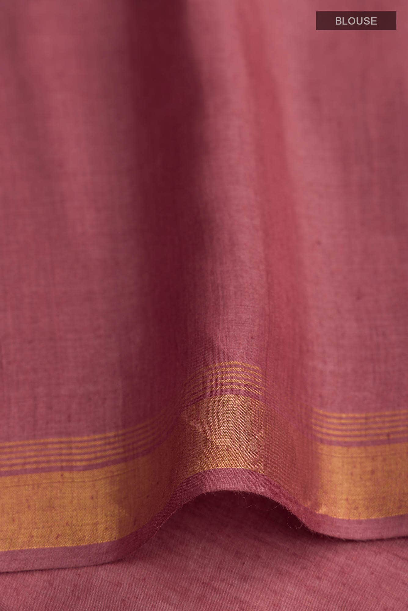 Pisces in Paris-Rust Bhagalpuri Tussar Silk Saree - Image 8