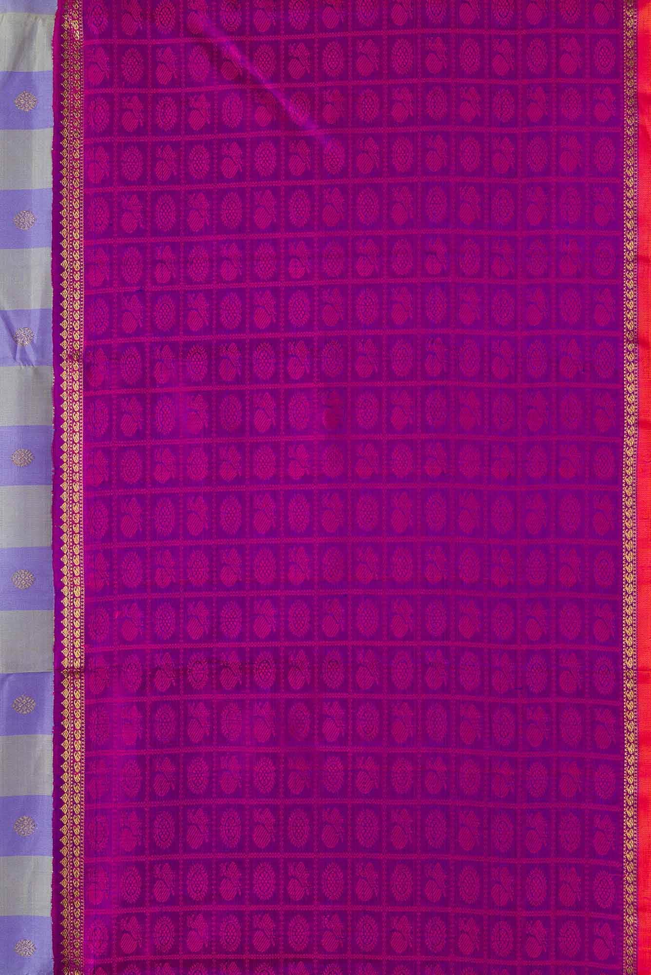 Pure Silk Pure Zari Multi Color Kanchipuram Saree - Image 5
