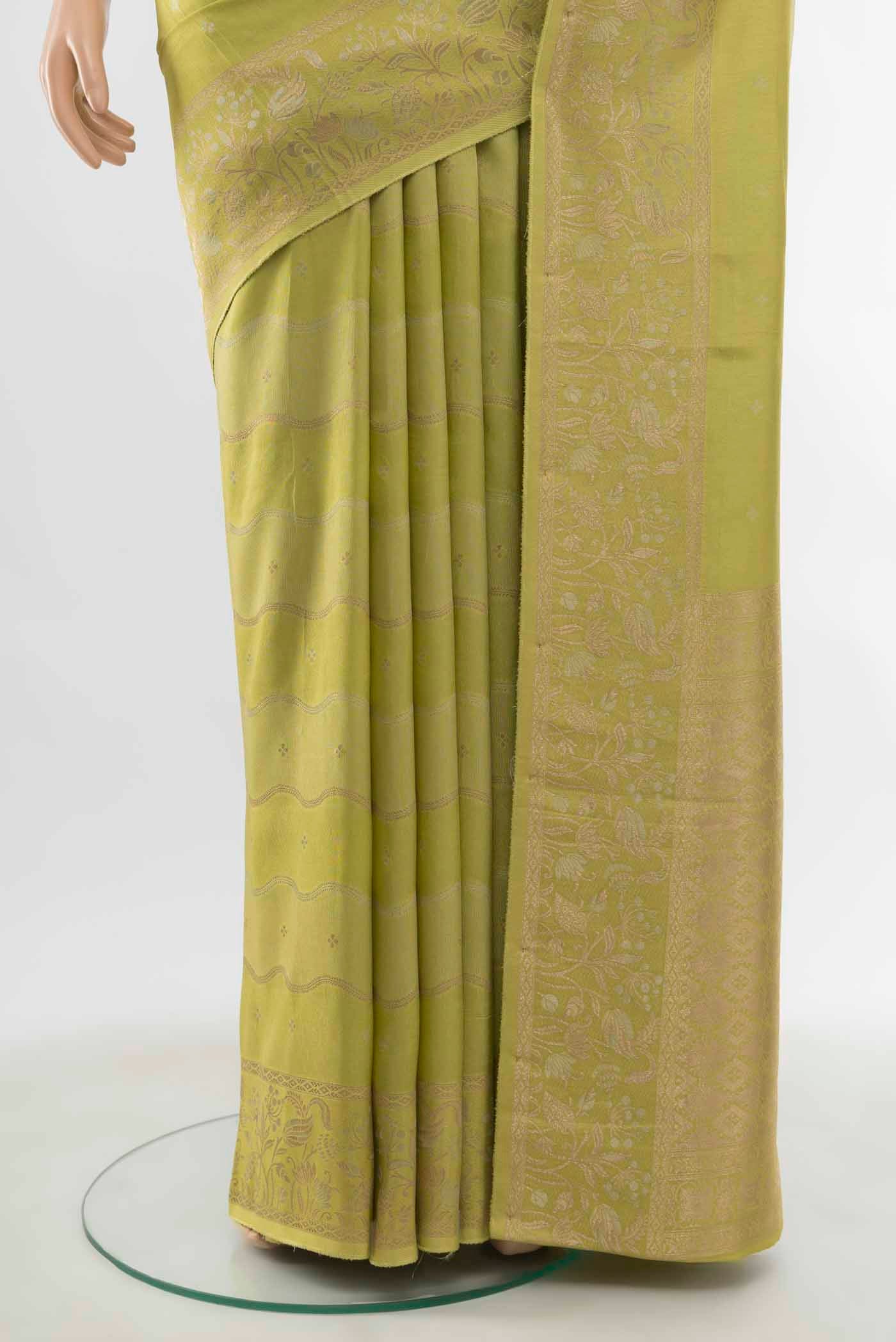 Pista Green Art Silk Saree - Image 3