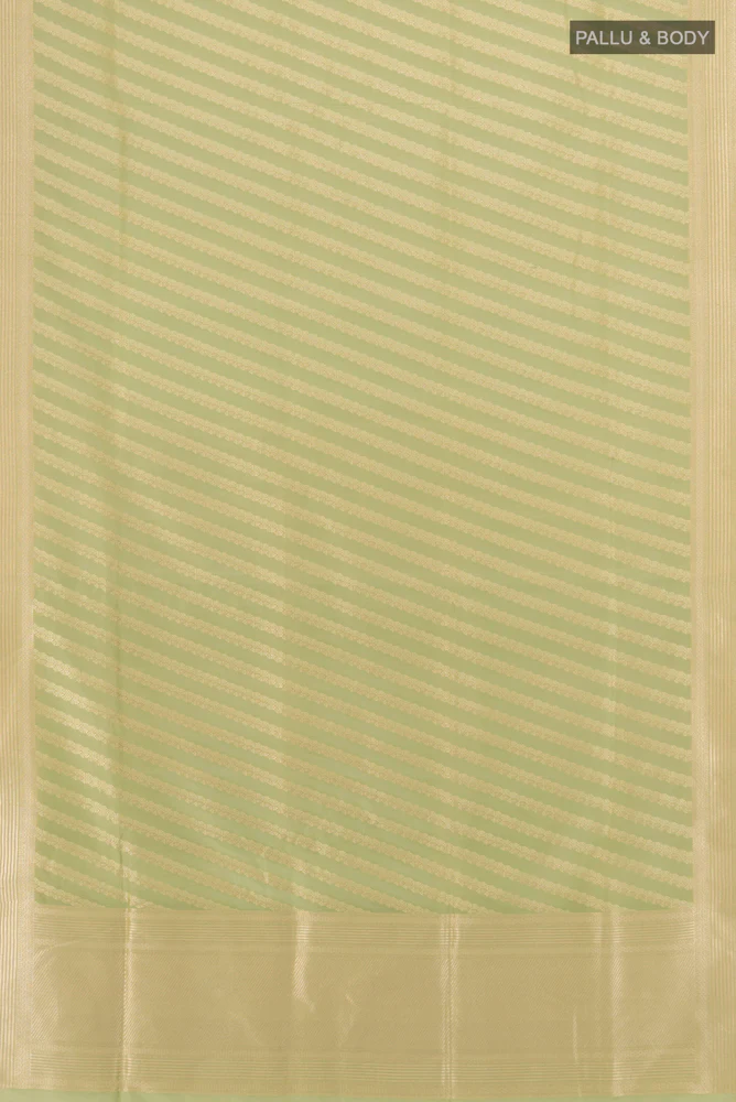 Light Green Banarasi Silk Saree - Image 5