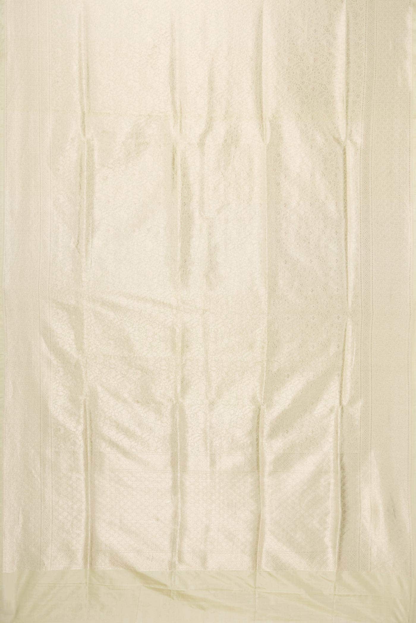 Cream Banarasi Silk Saree - Image 4