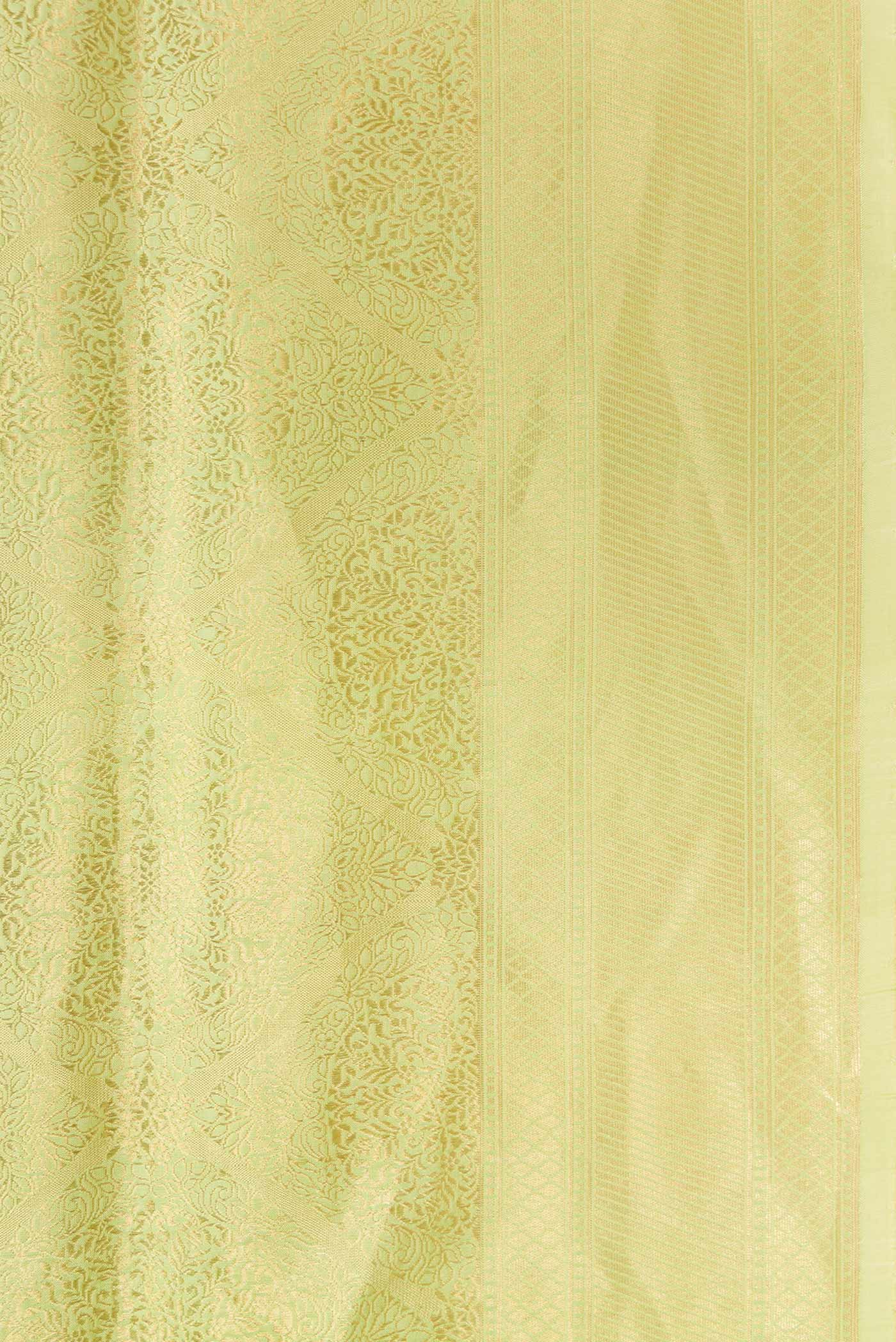 Pista Green Banarasi Silk Saree - Image 3