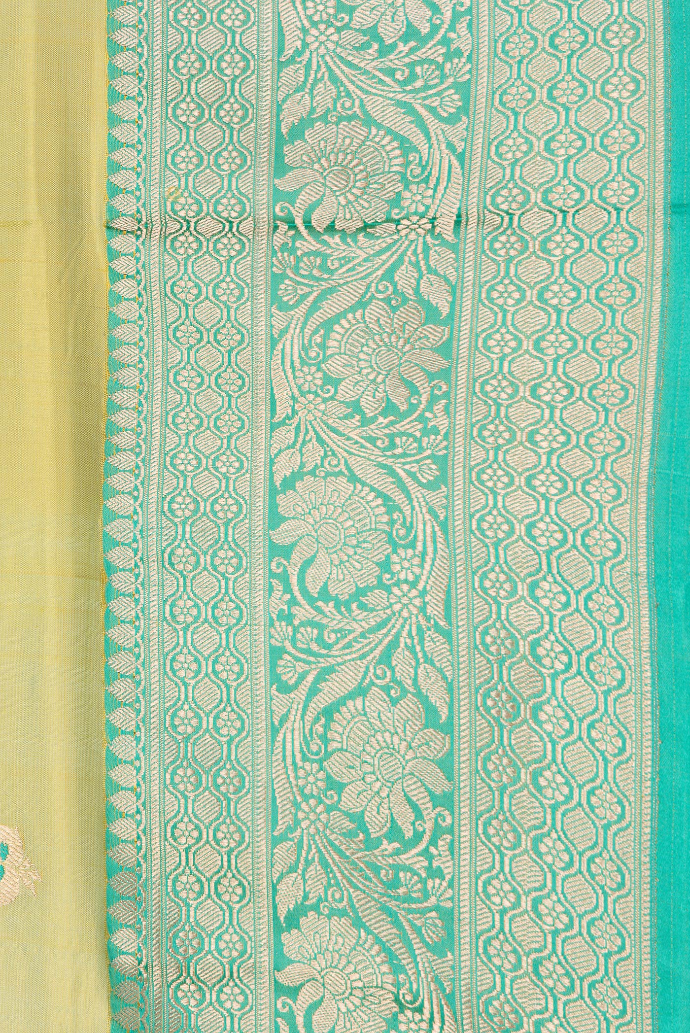 Pista Green Dual Tone Banarasi Katan Silk Saree - Image 3