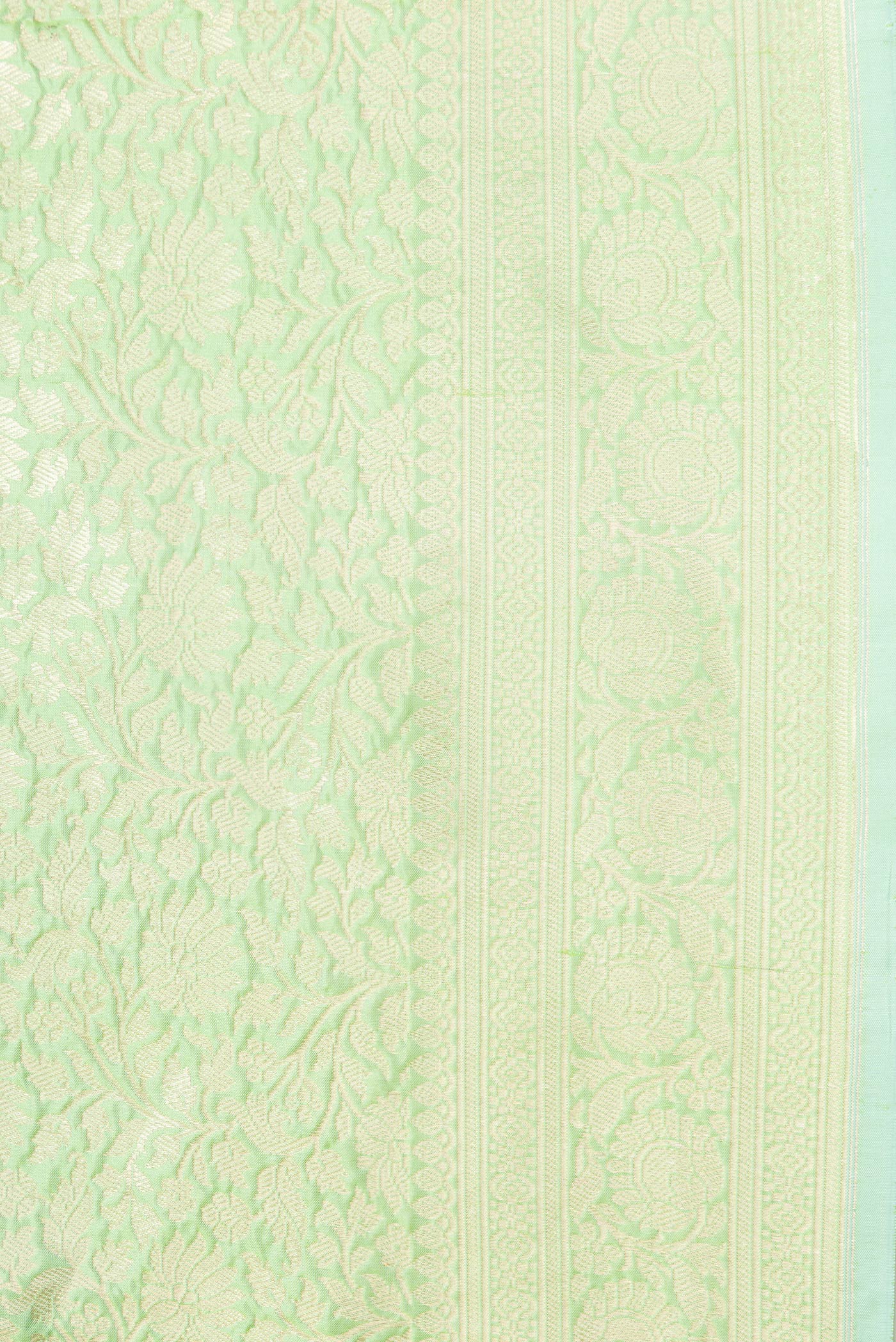 Pista Green Banarasi Silk Saree - Image 3