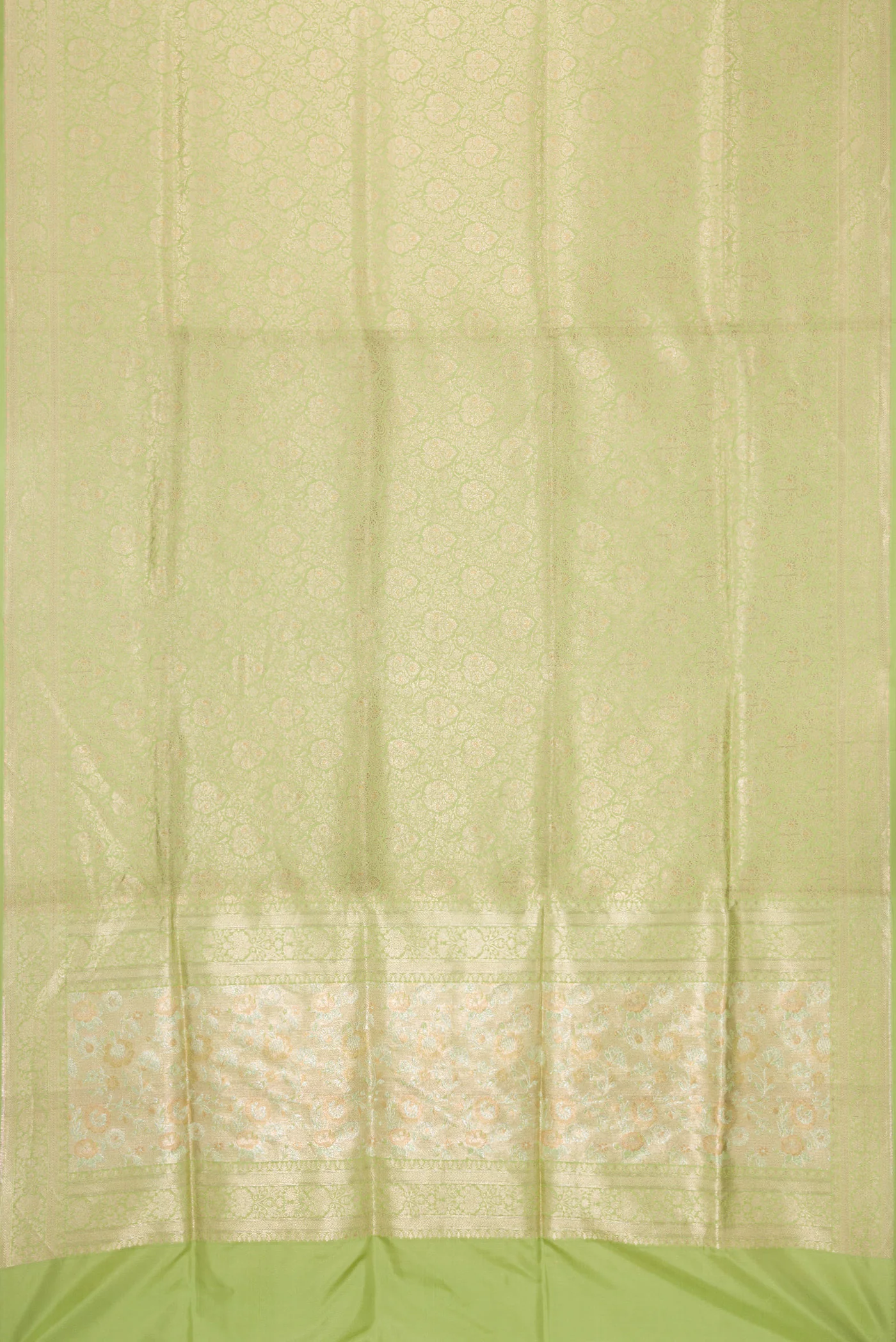 Pista Green Banarasi Silk Saree - Image 7