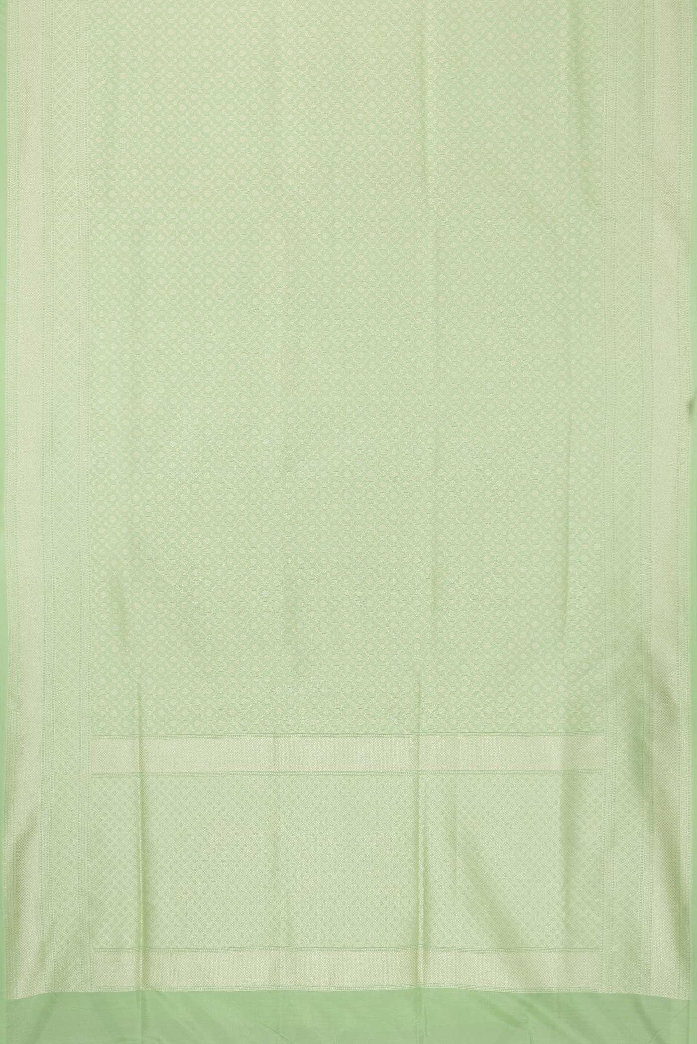 Pista Green Blended Banarasi Silk Saree - Image 3