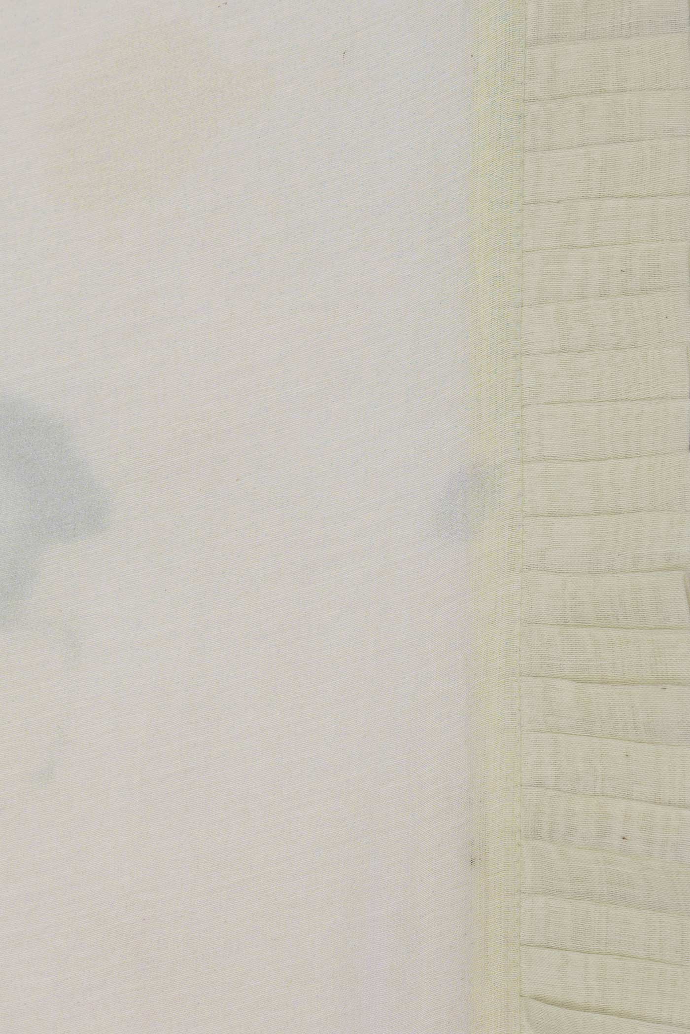 Cream Dual Tone Chanderi Silk Cotton Saree - Image 3