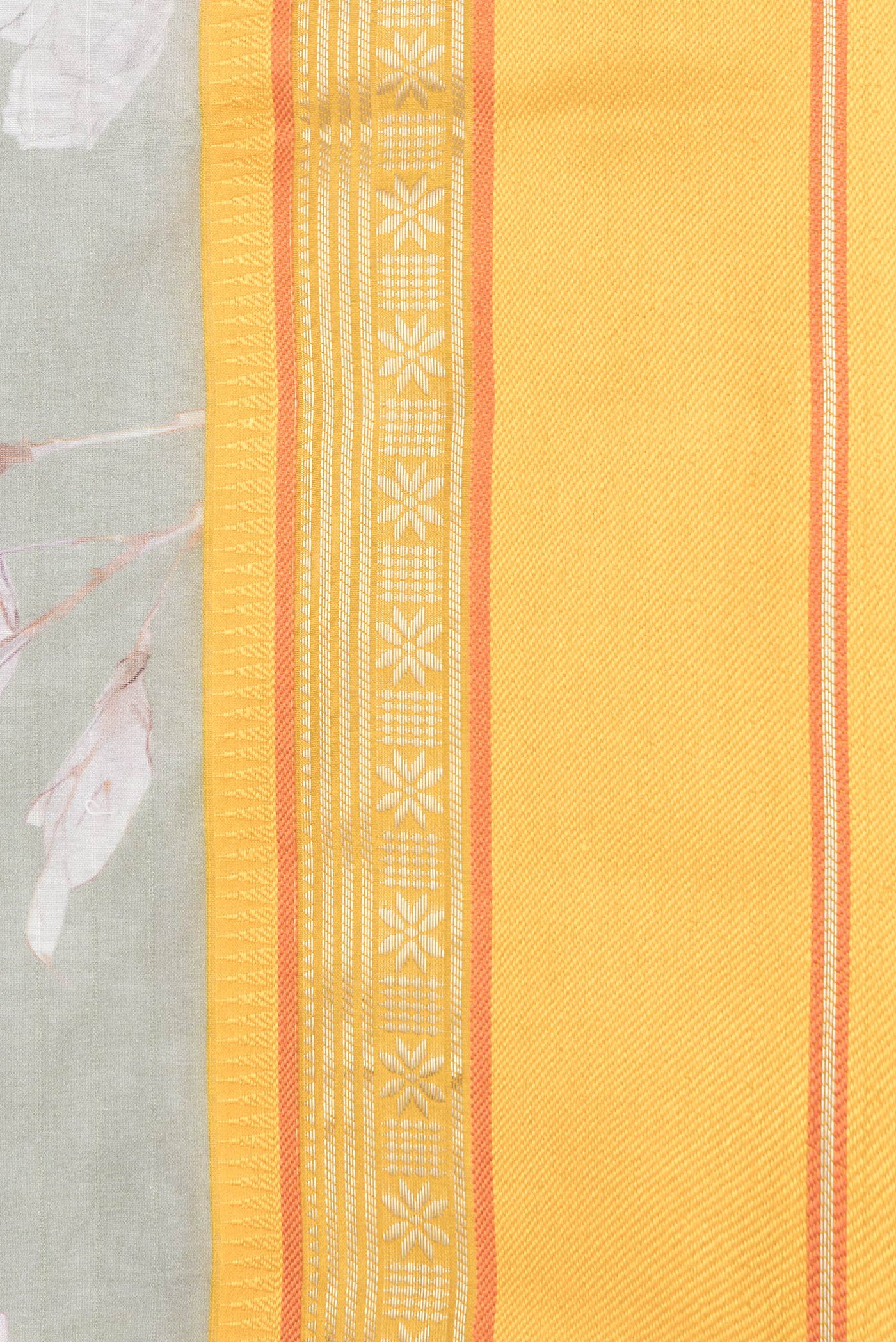 Grey Chanderi Silk Cotton Saree - Image 3