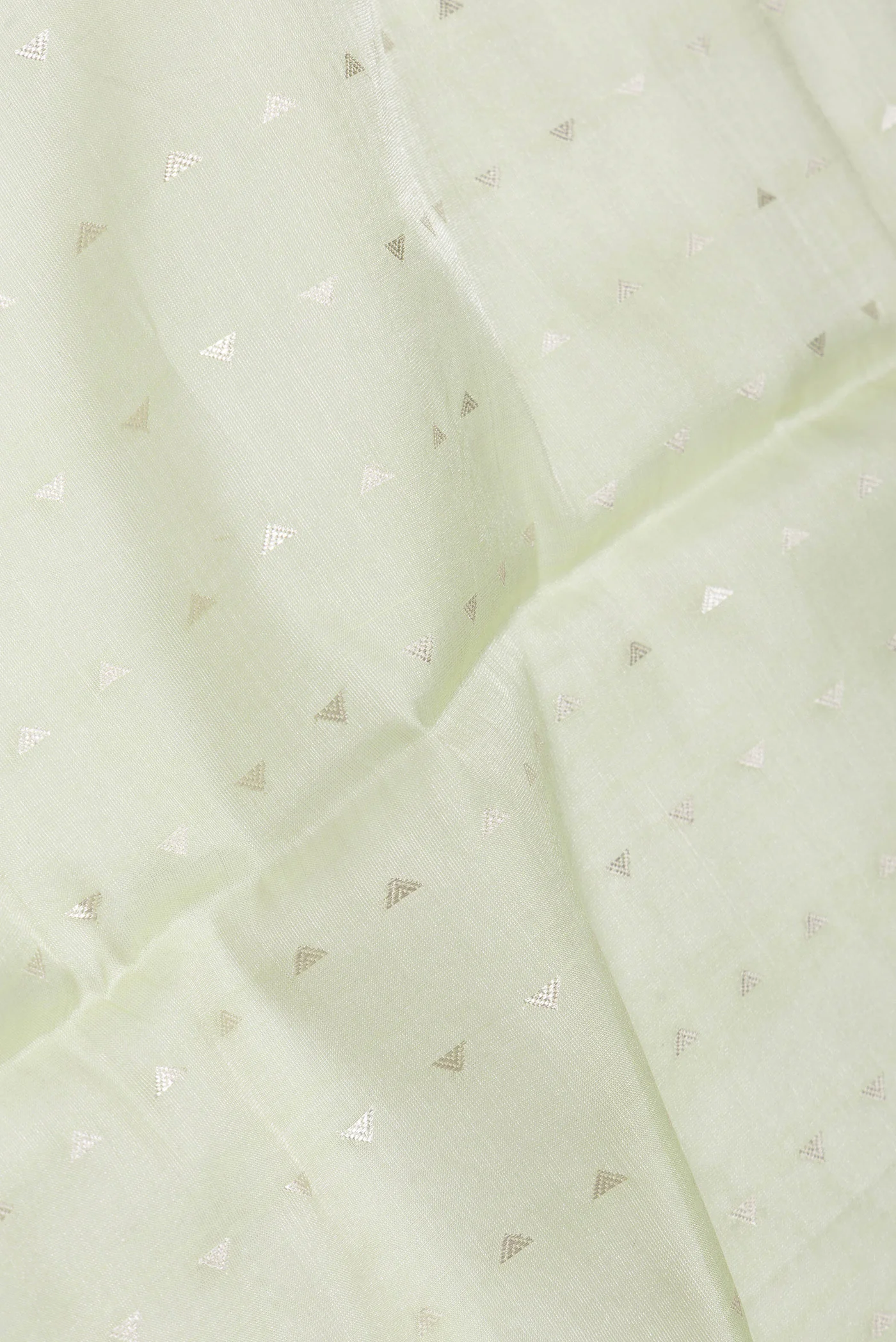 Pista Green Dual Tone Chanderi Tissue Silk Saree - Image 2