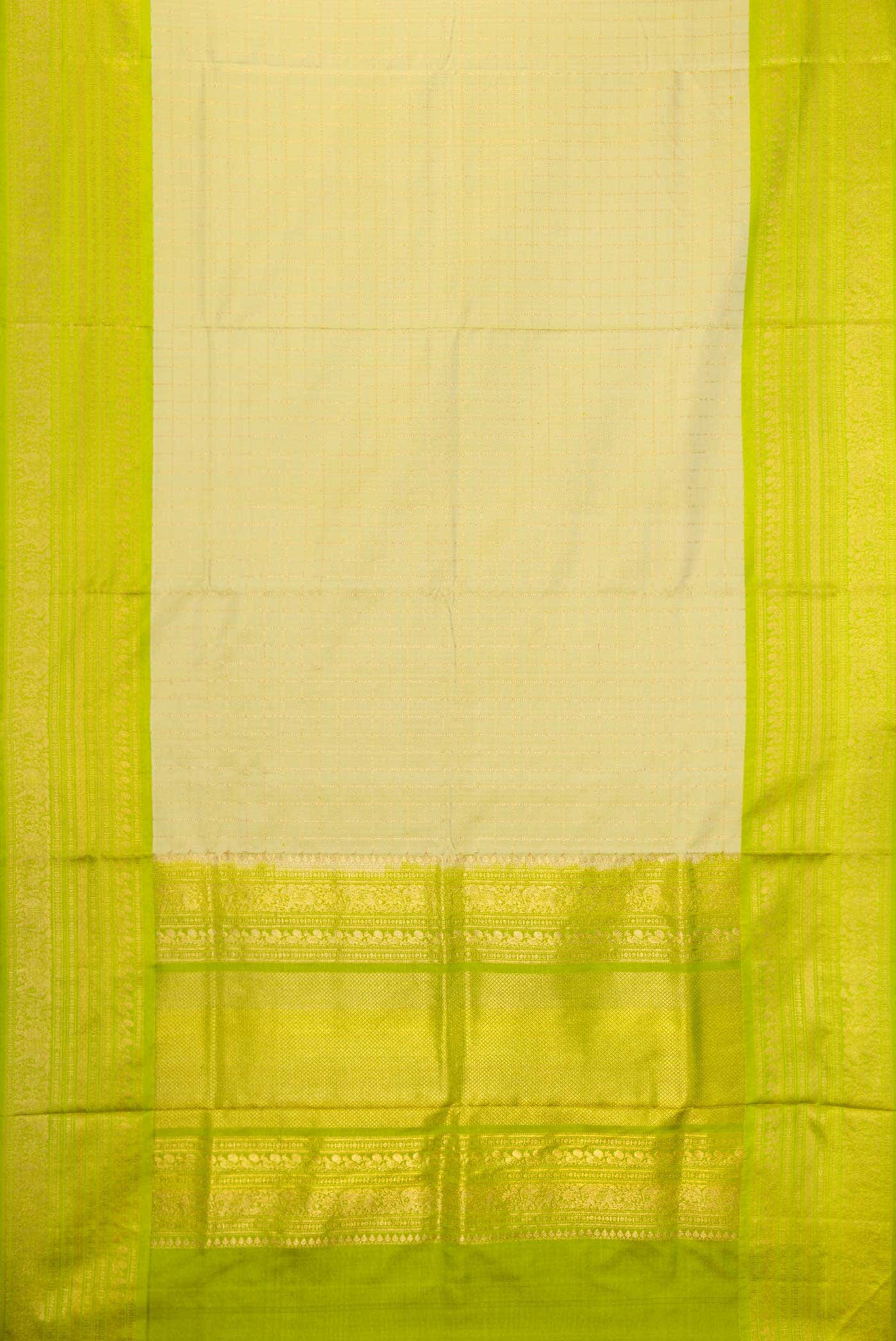 Pista Green Dual Tone Double Ikat Saree - Image 4