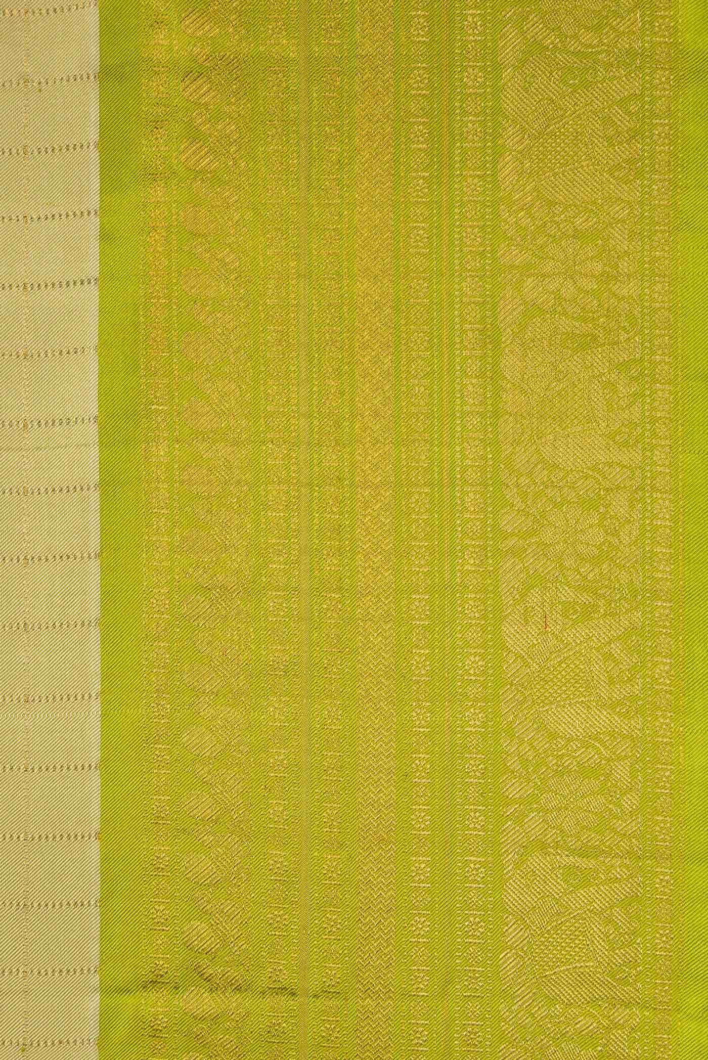 Pista Green Dual Tone Double Ikat Saree - Image 5