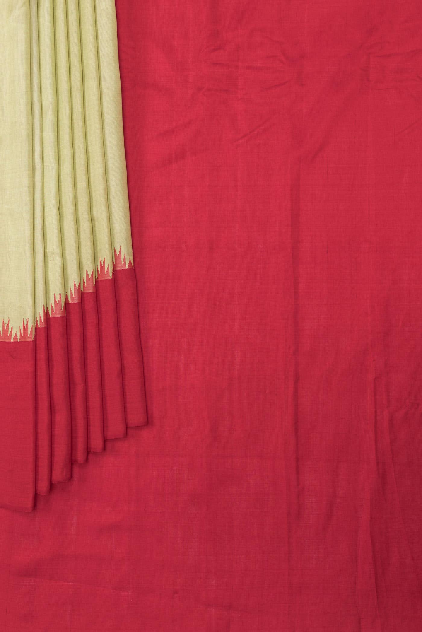 Cream Gadwal Silk Saree - Image 2