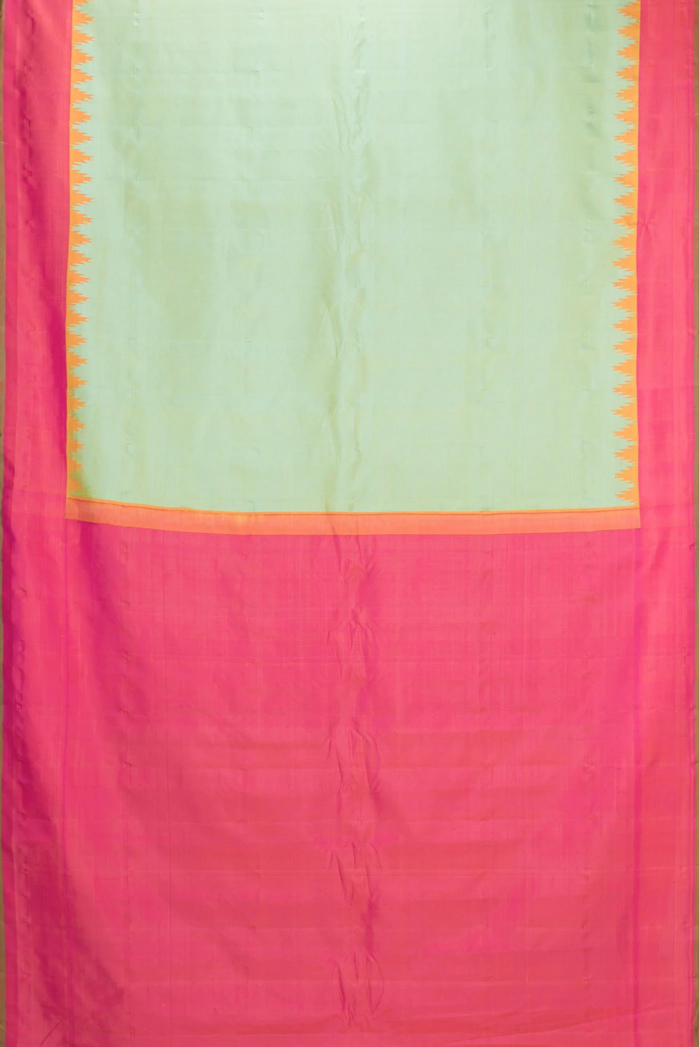 Pista Green Dual Tone Gadwal Silk Saree - Image 4