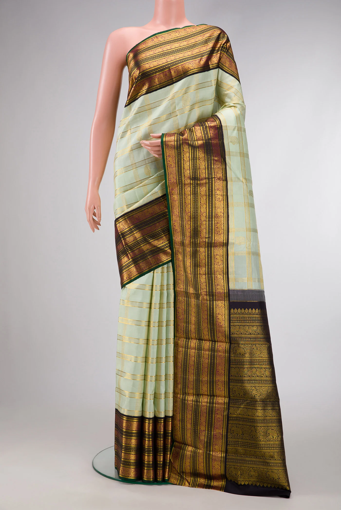 Light Green Kanchipuram Silk Saree