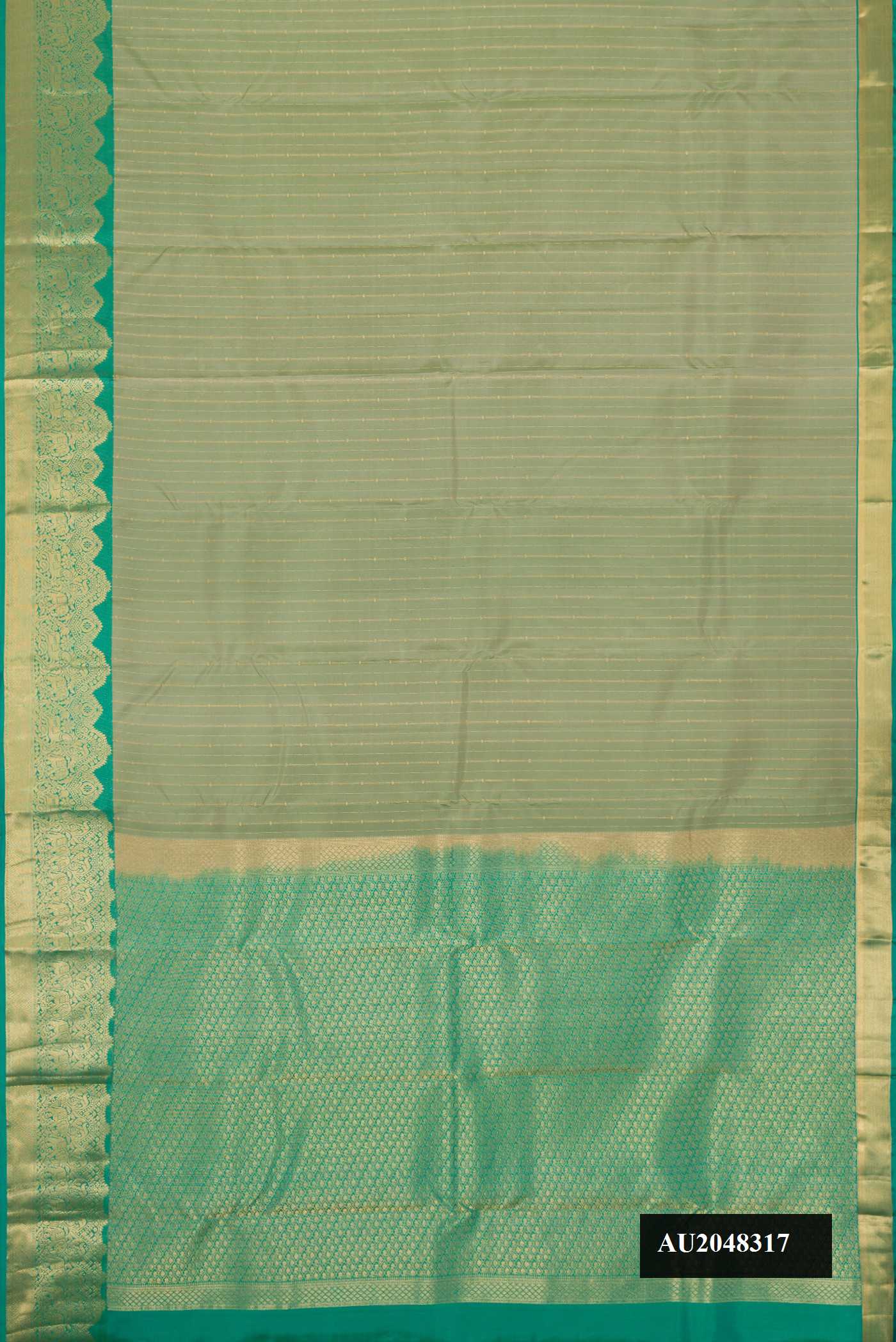 Pista Green Dual Tone Kanchipuram Silk Saree