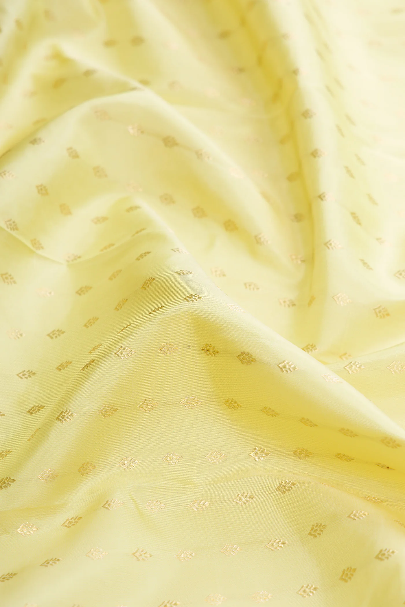 Lemon Yellow Kanchipuram Silk Saree - Image 2