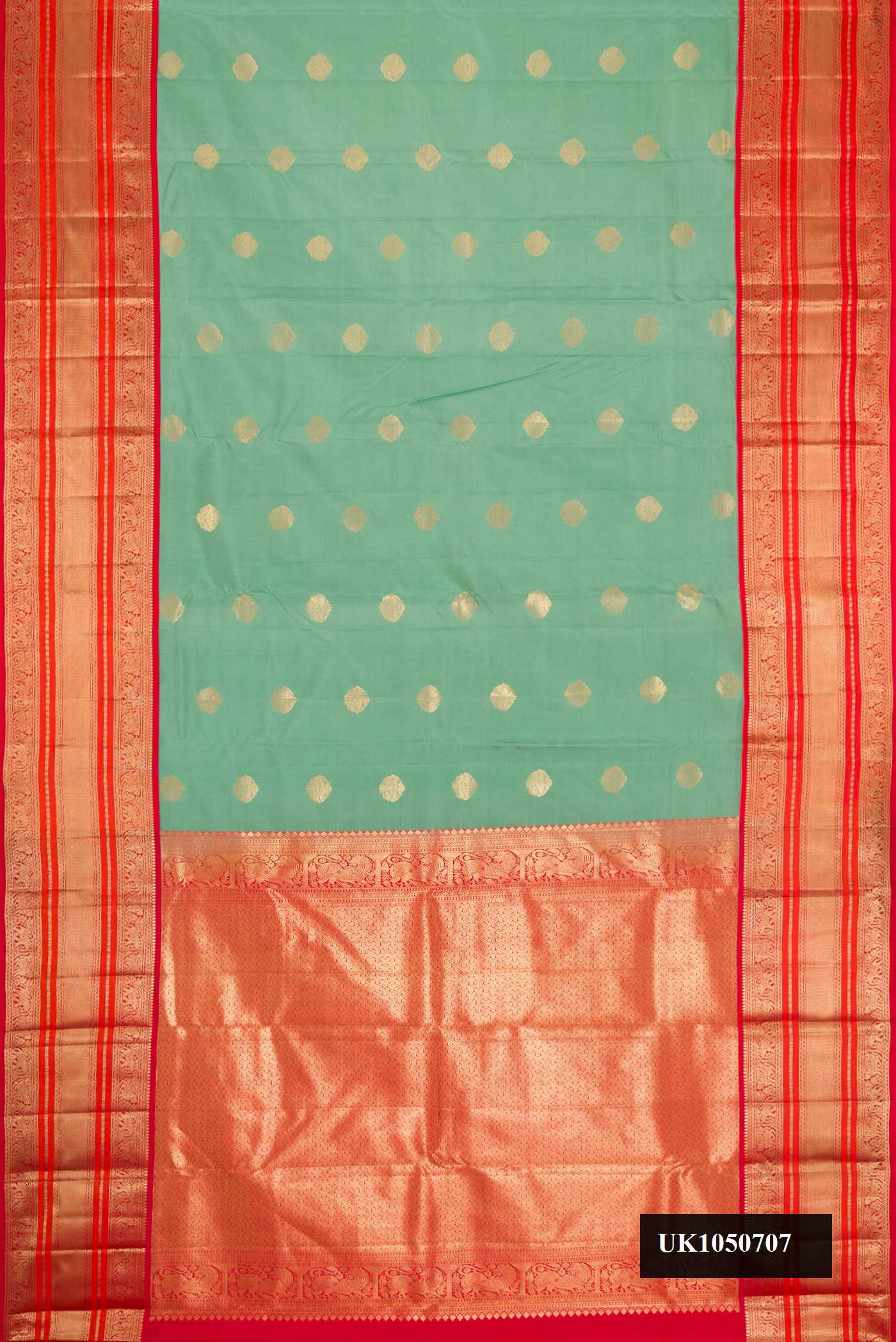 Pista Green Dual Tone Kanchipuram Silk Saree