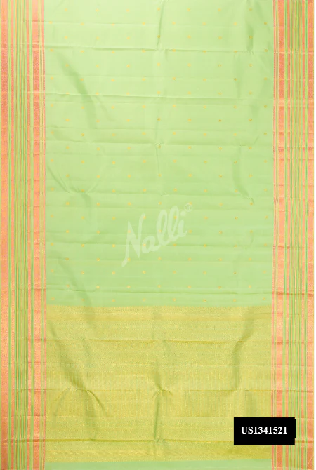 Pista Green Dual Tone Kanchipuram Silk Saree