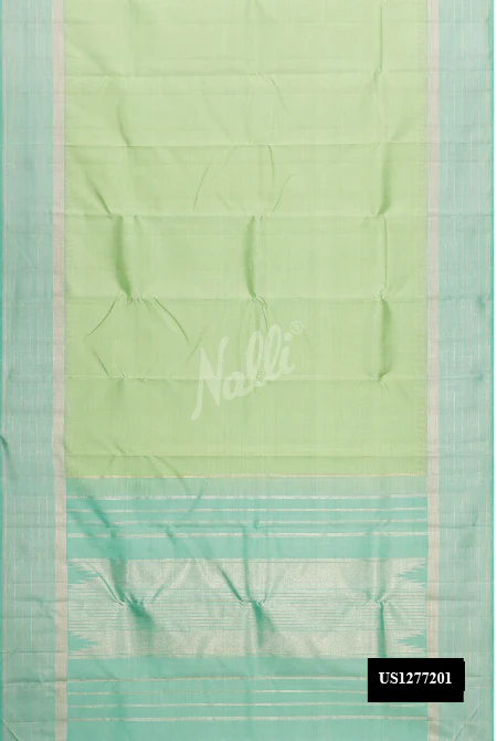 Pista Green Dual Tone Kanchipuram Silk Saree