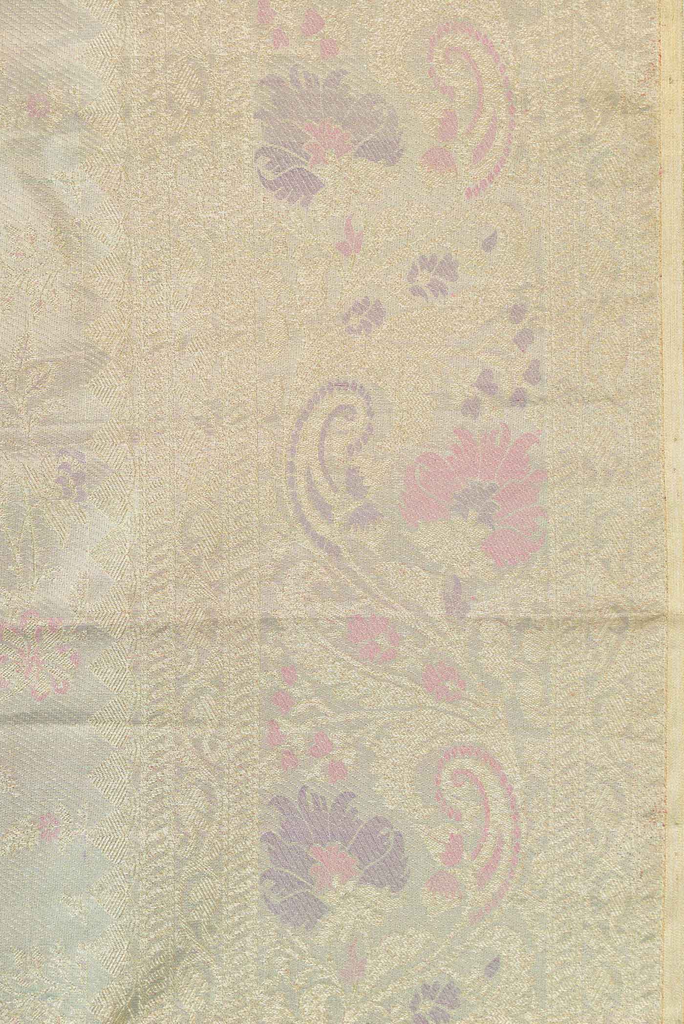 Pista Green Dual Tone Kanchipuram Silk Saree - Image 3