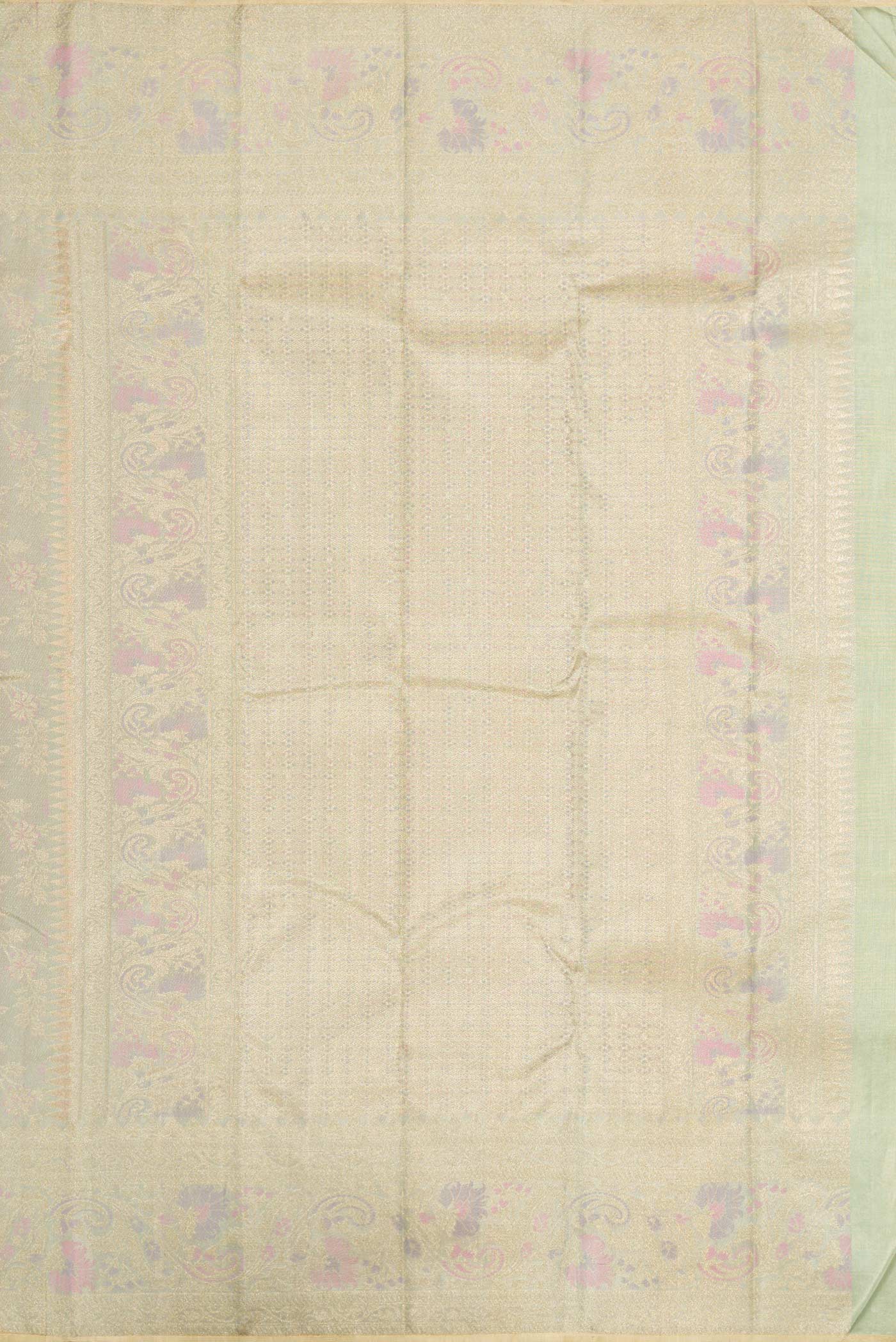Pista Green Dual Tone Kanchipuram Silk Saree - Image 7