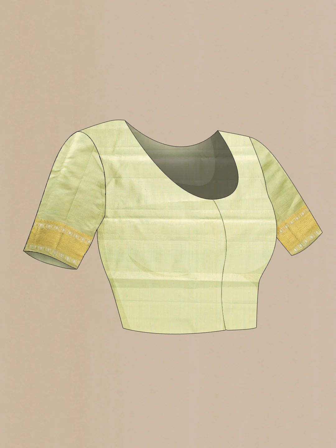 Pista Green Dual Tone Kanjivaram Silk Saree - Image 5