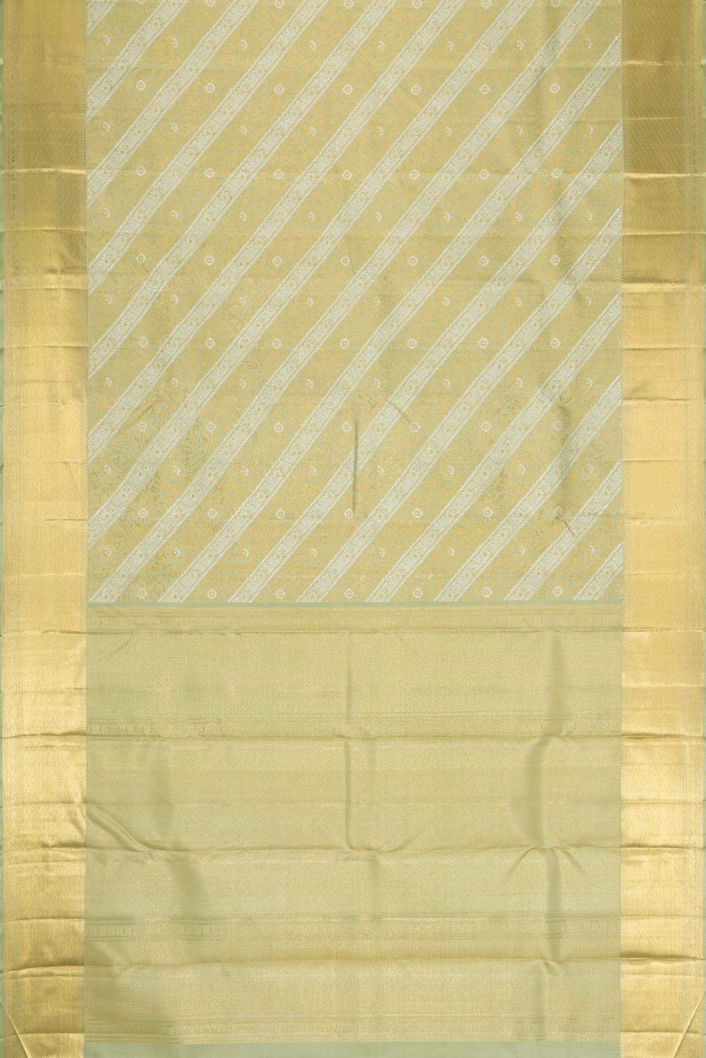 Pista Green Dual Tone Kanjivaram Silk Saree - Image 6