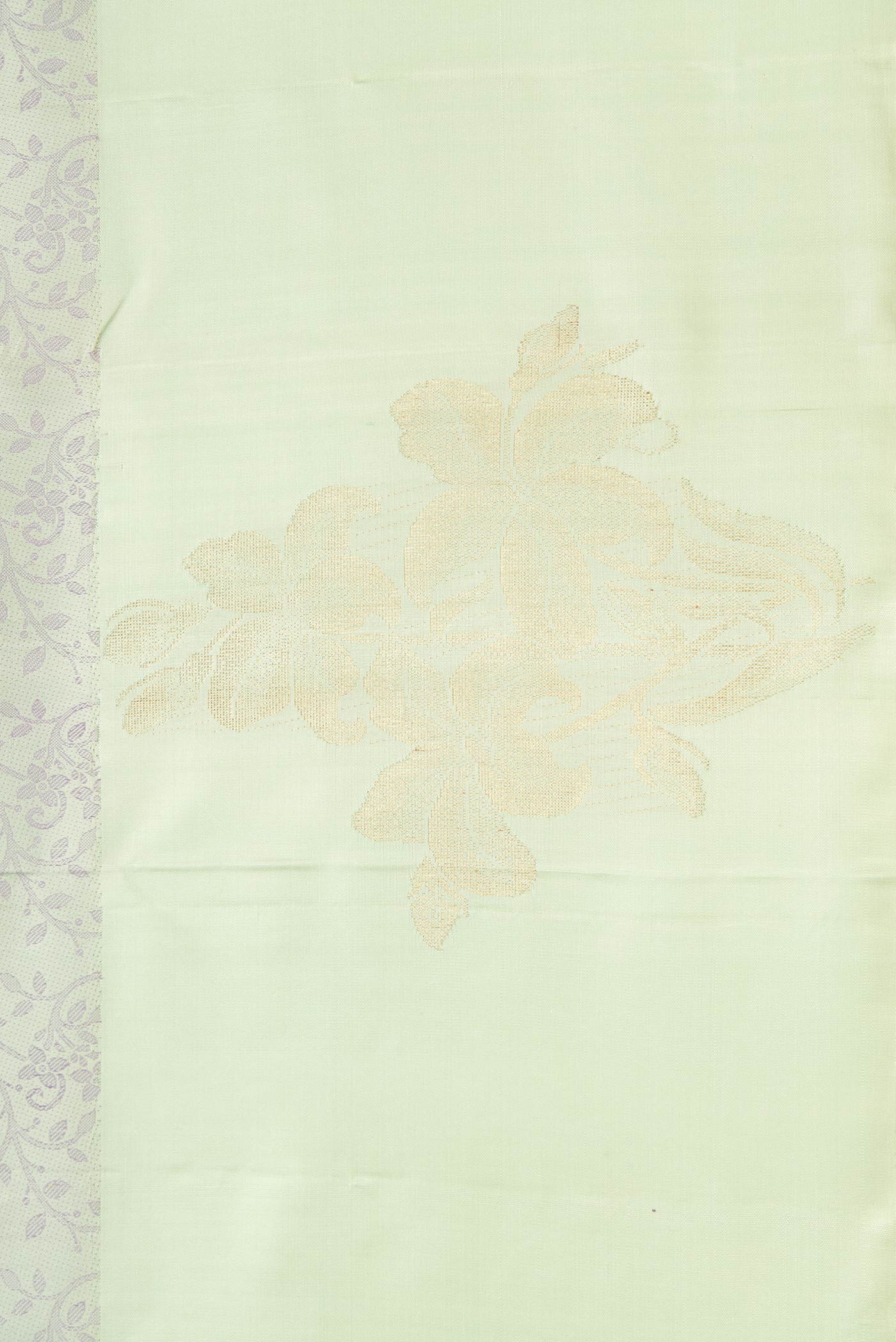 Pista Green Dual Tone Kanjivaram Silk Saree - Image 3