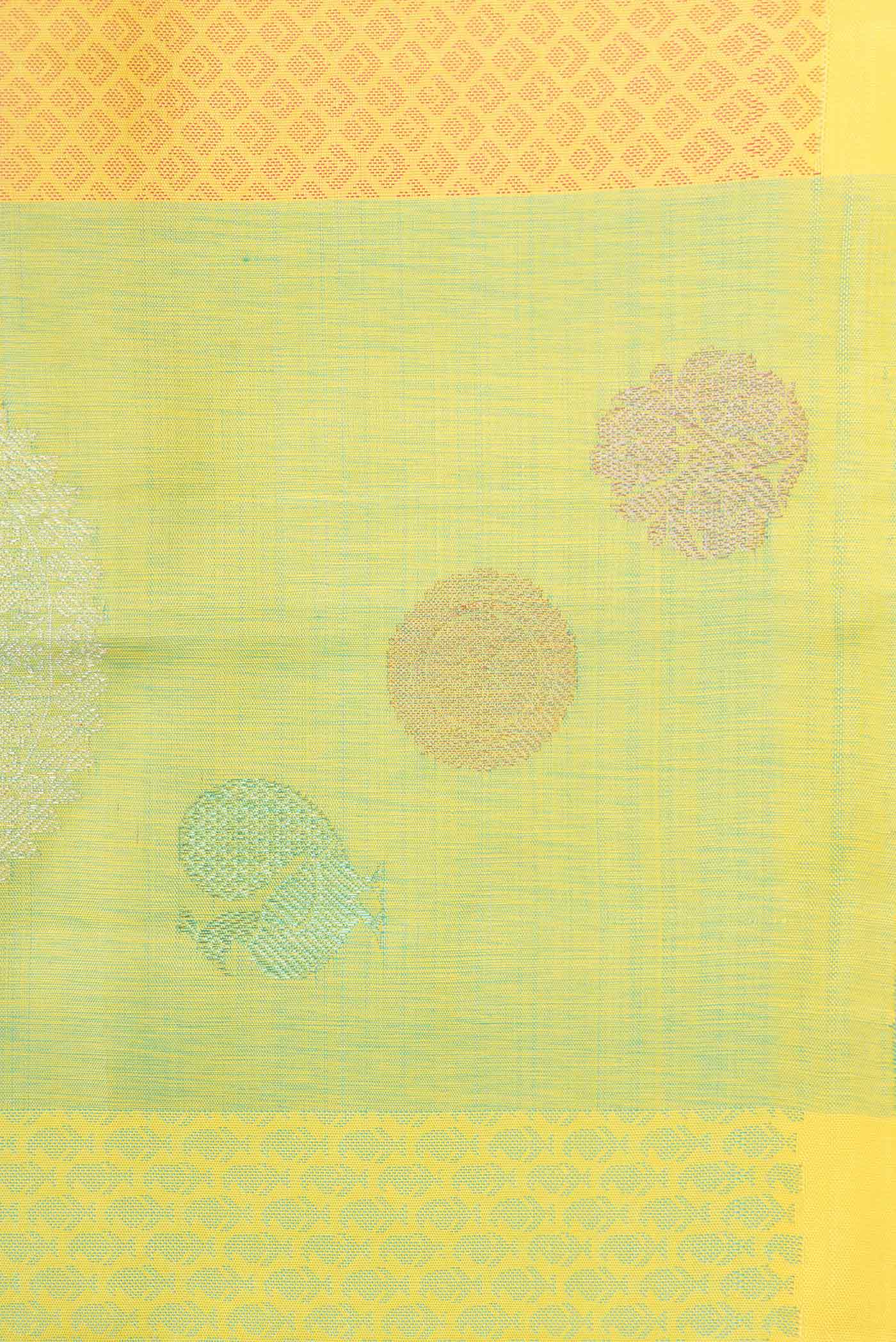 Pista Green Dual Tone Kanjivaram Silk Saree - Image 3