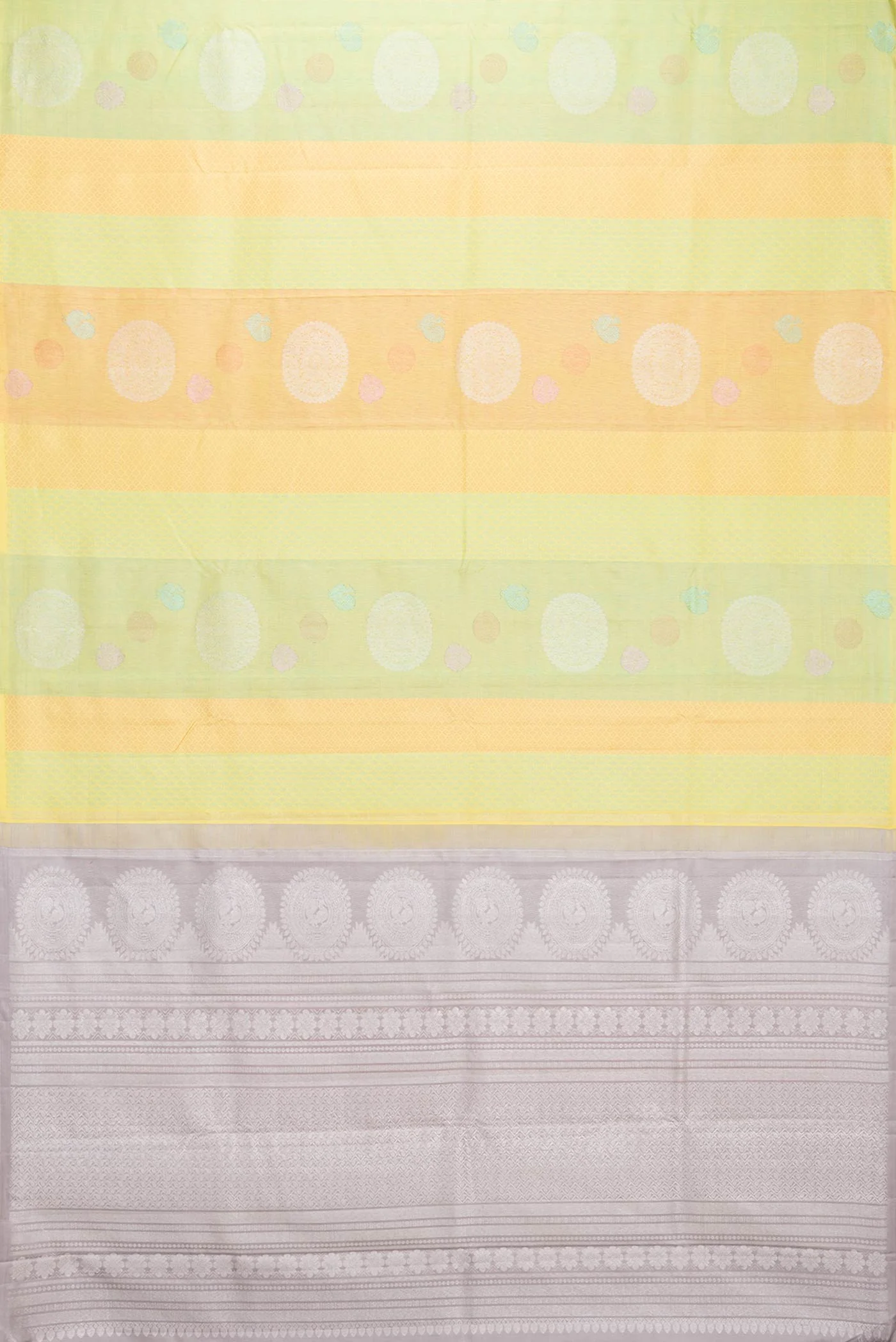 Pista Green Dual Tone Kanjivaram Silk Saree - Image 6