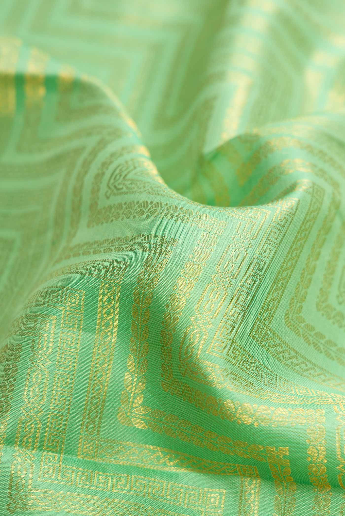 Sea Green Kanchipuram Silk Saree - Image 2