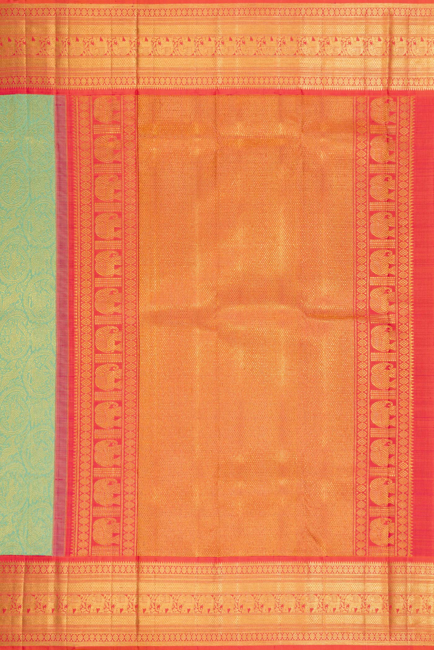 Pista Green Kanchipuram Silk Saree - Image 7