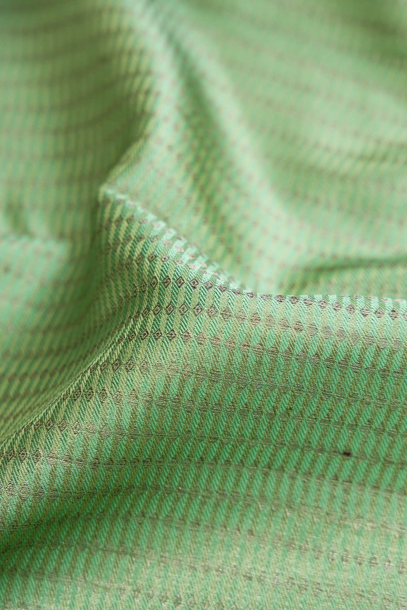 Mint Green Kanjivaram Silk Saree - Image 2