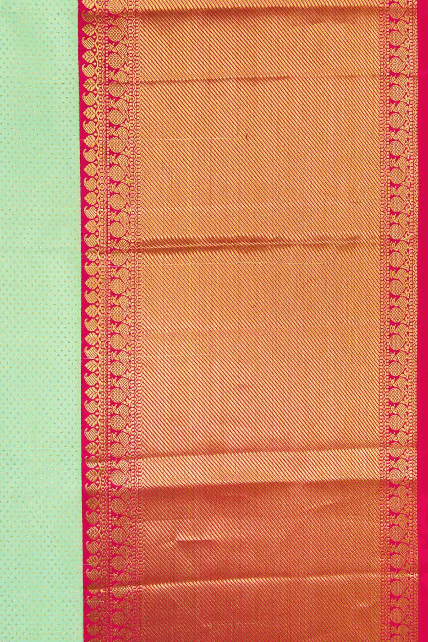 Mint Green Kanjivaram Silk Saree - Image 3