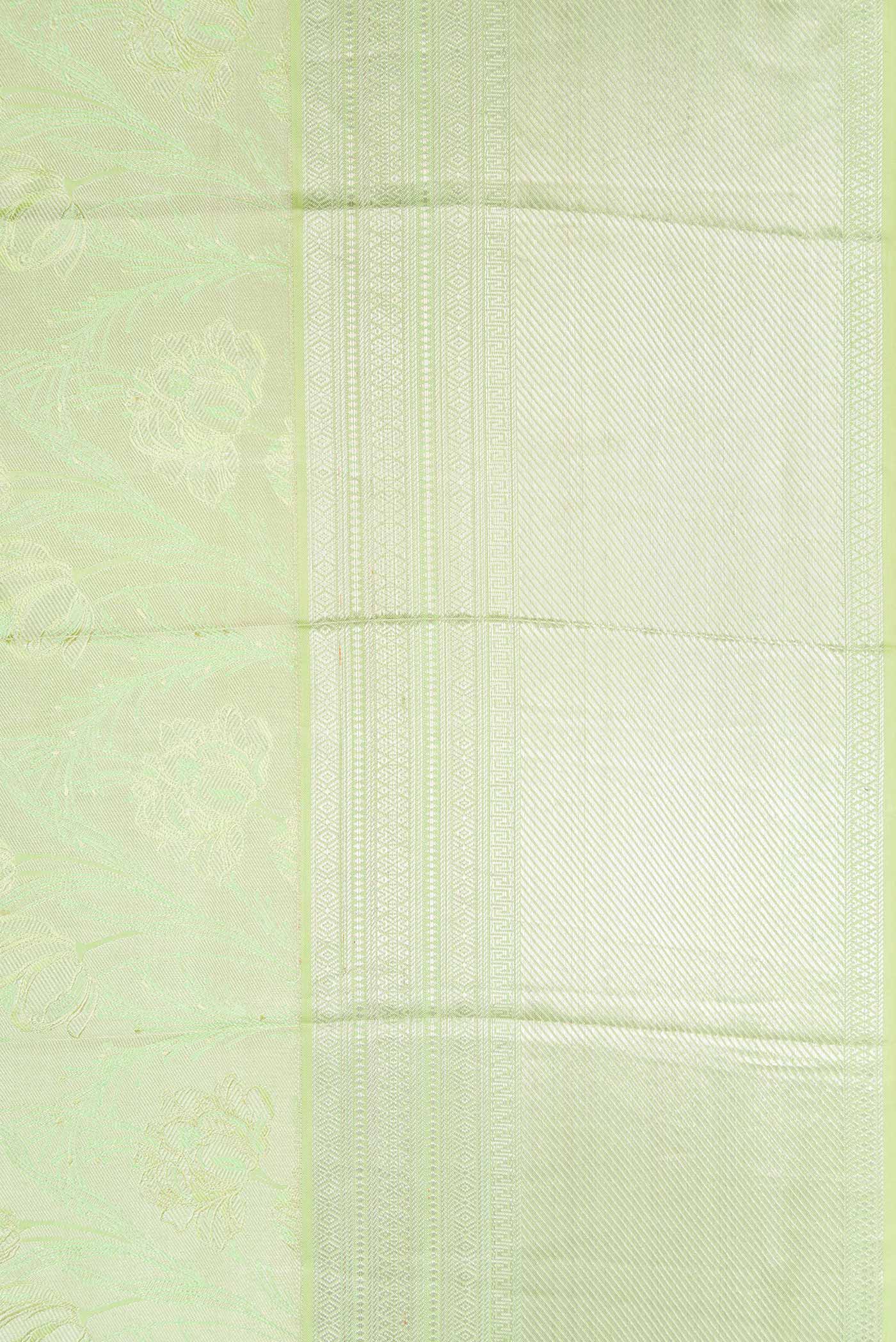 Pista Green Dual Tone Kanjivaram Silk Saree - Image 3