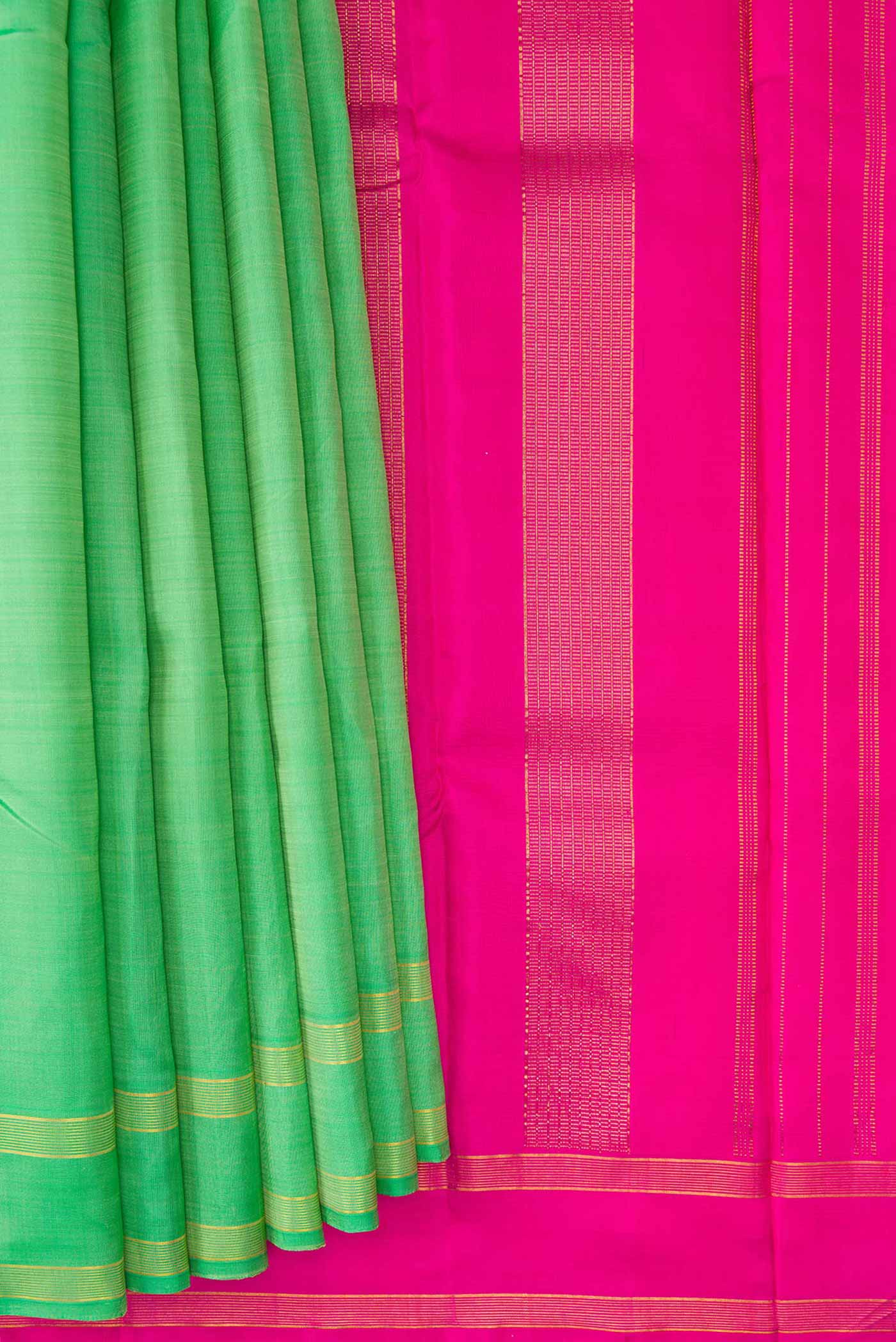 Pista Green Kanjivaram Silk Saree - Image 4
