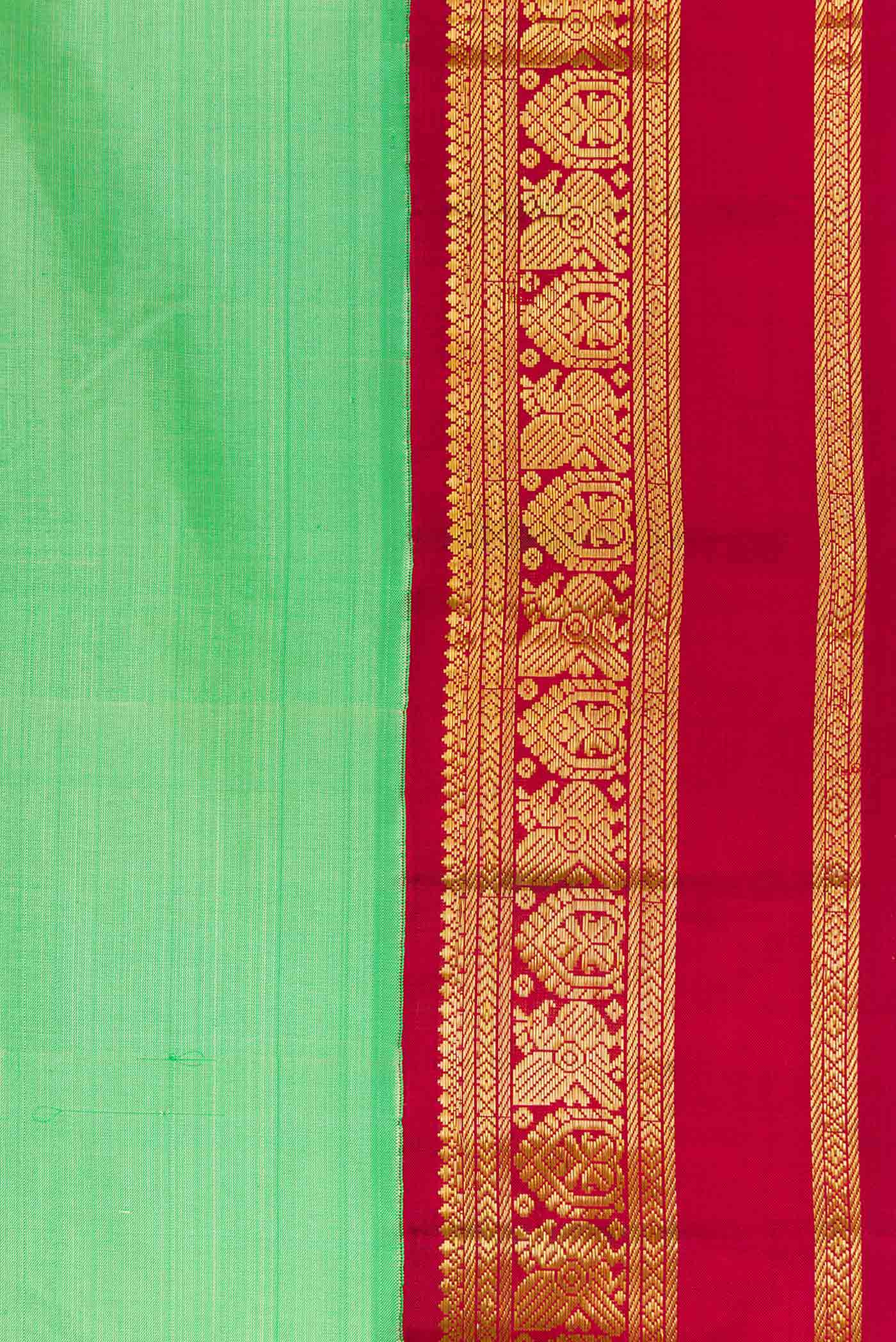 Green Kanjivaram Silk Saree - Image 3