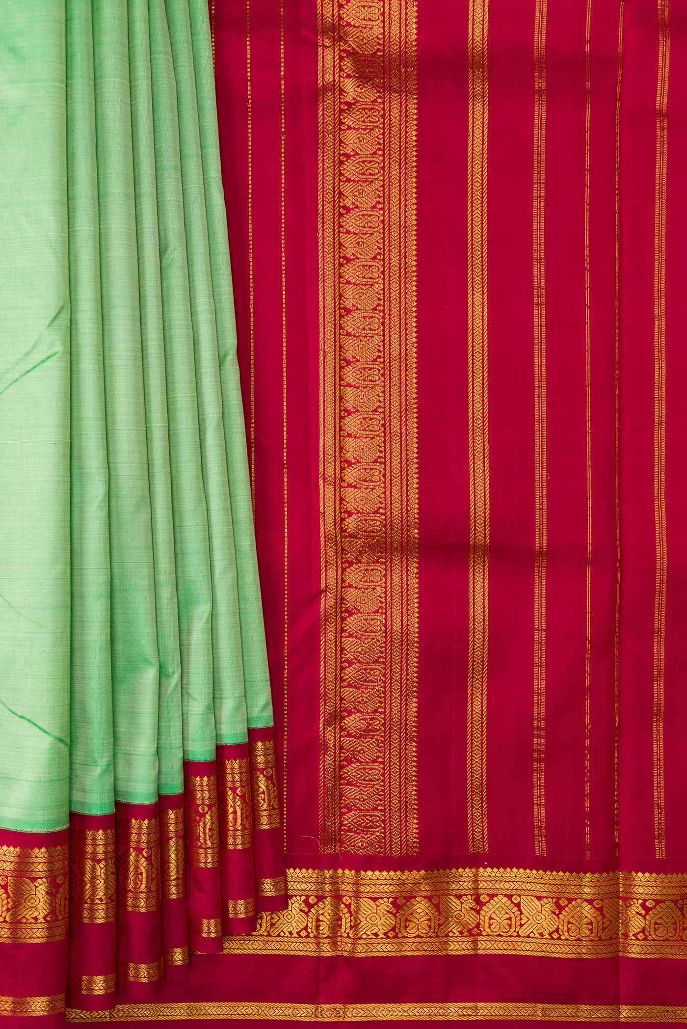Green Kanjivaram Silk Saree - Image 4