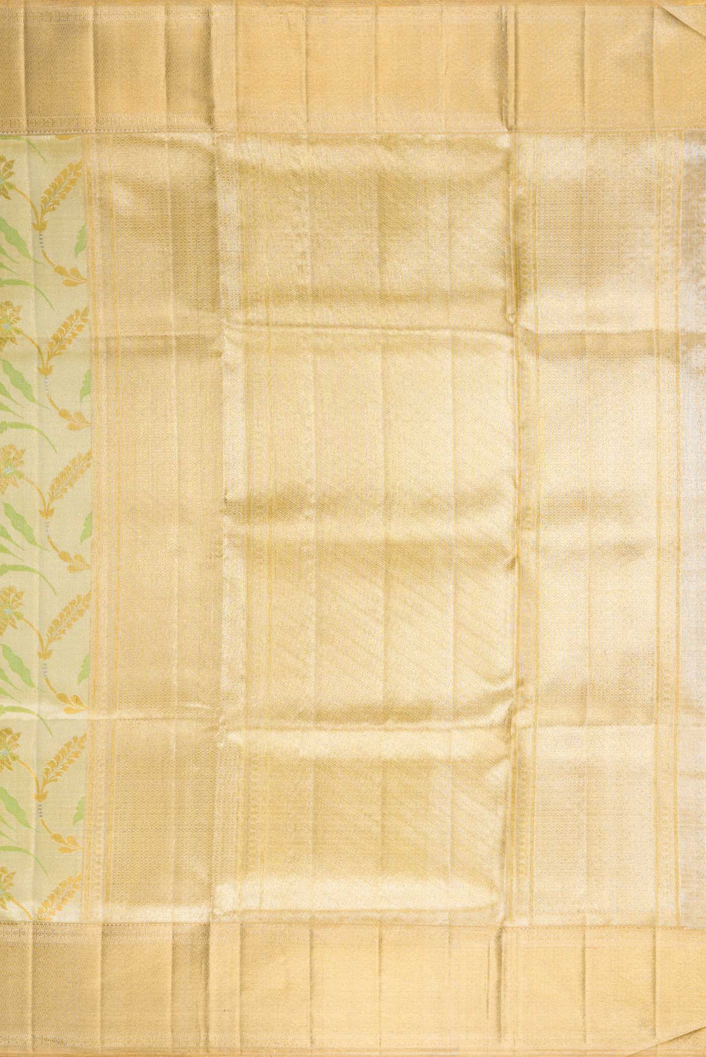 Pista Green Dual Tone Kanjivaram Tissue Silk Saree - Image 7