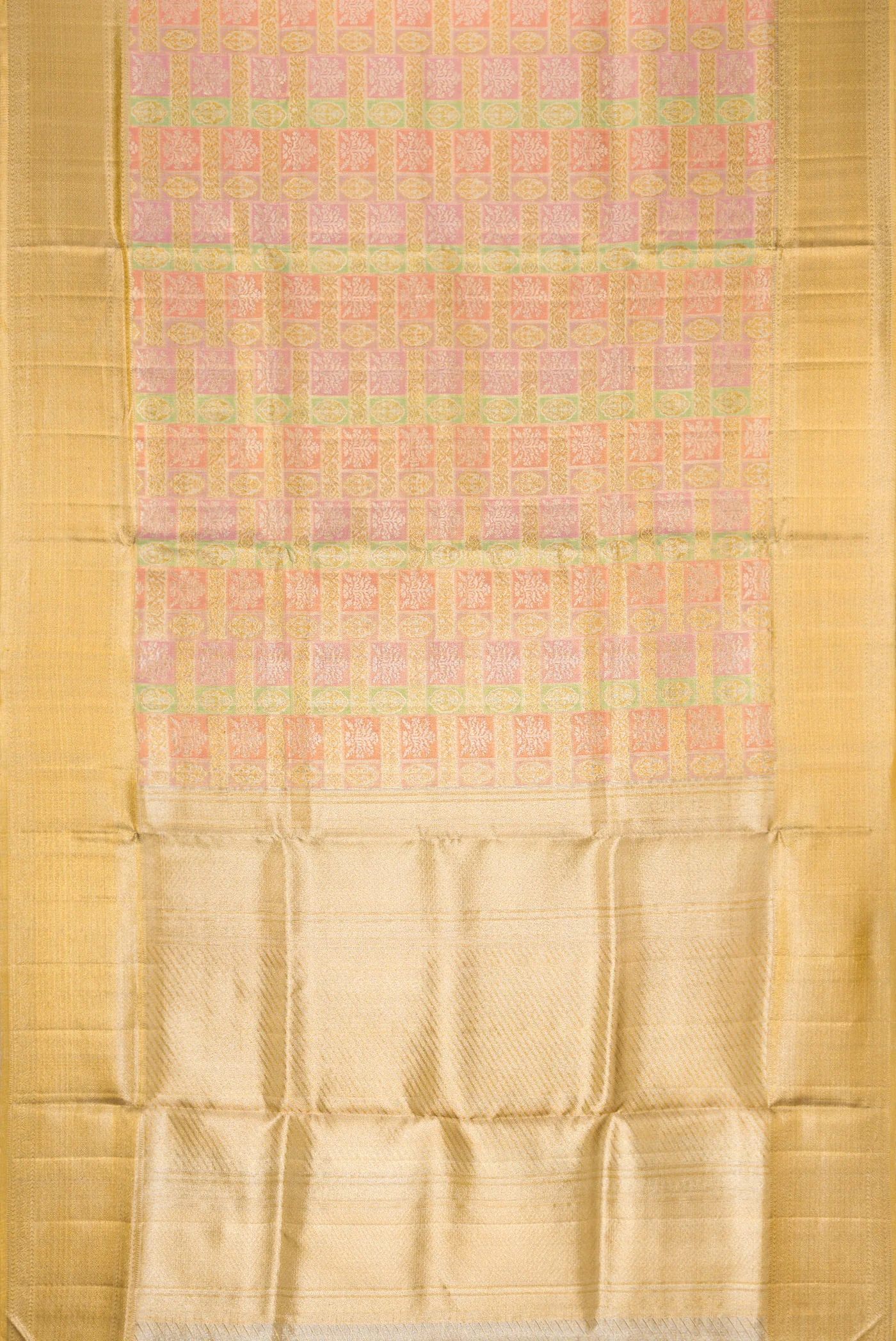 Multi Color Kanjivaram Tissue Silk Saree - Image 6