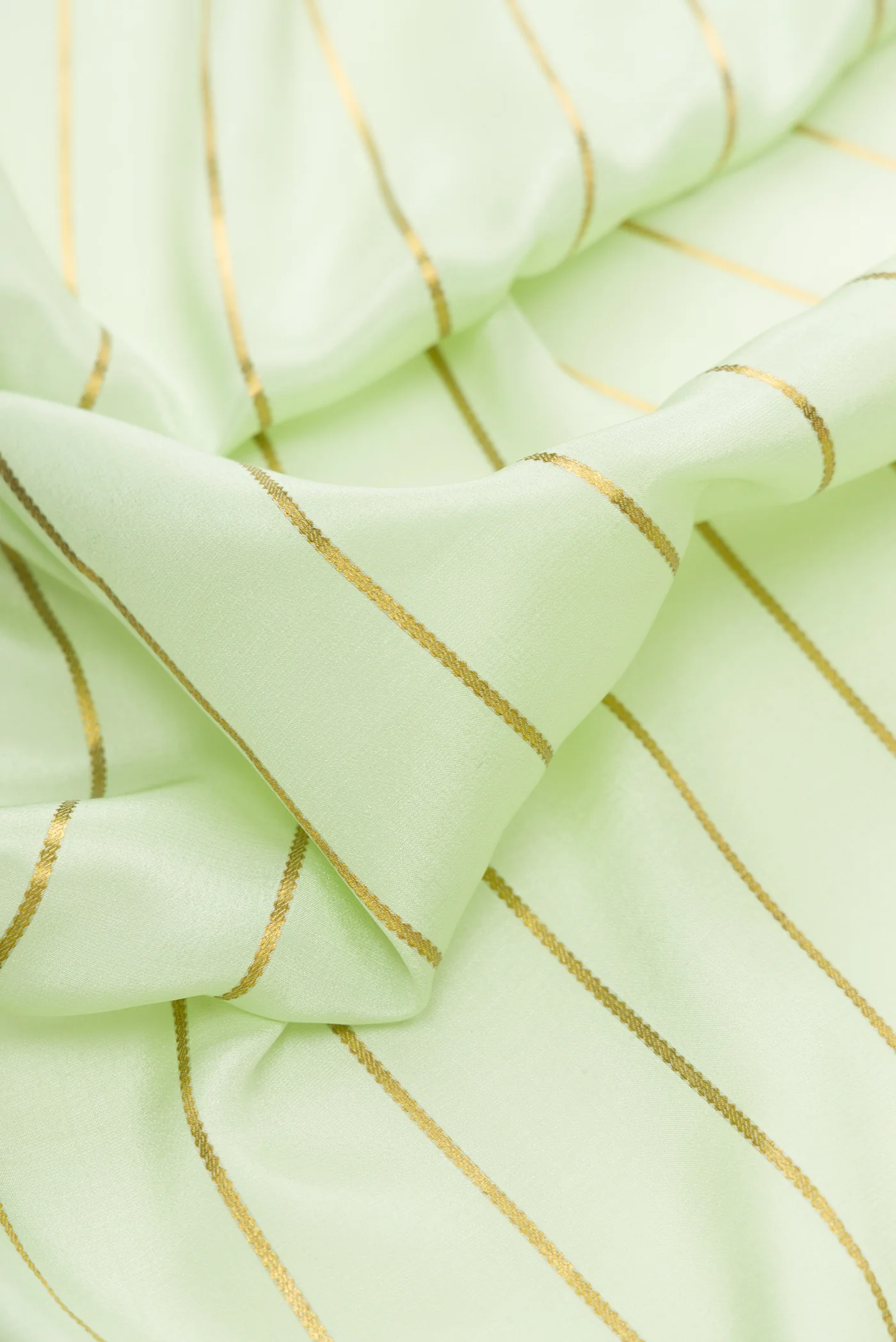 Pista Green Crepe Saree - Image 2