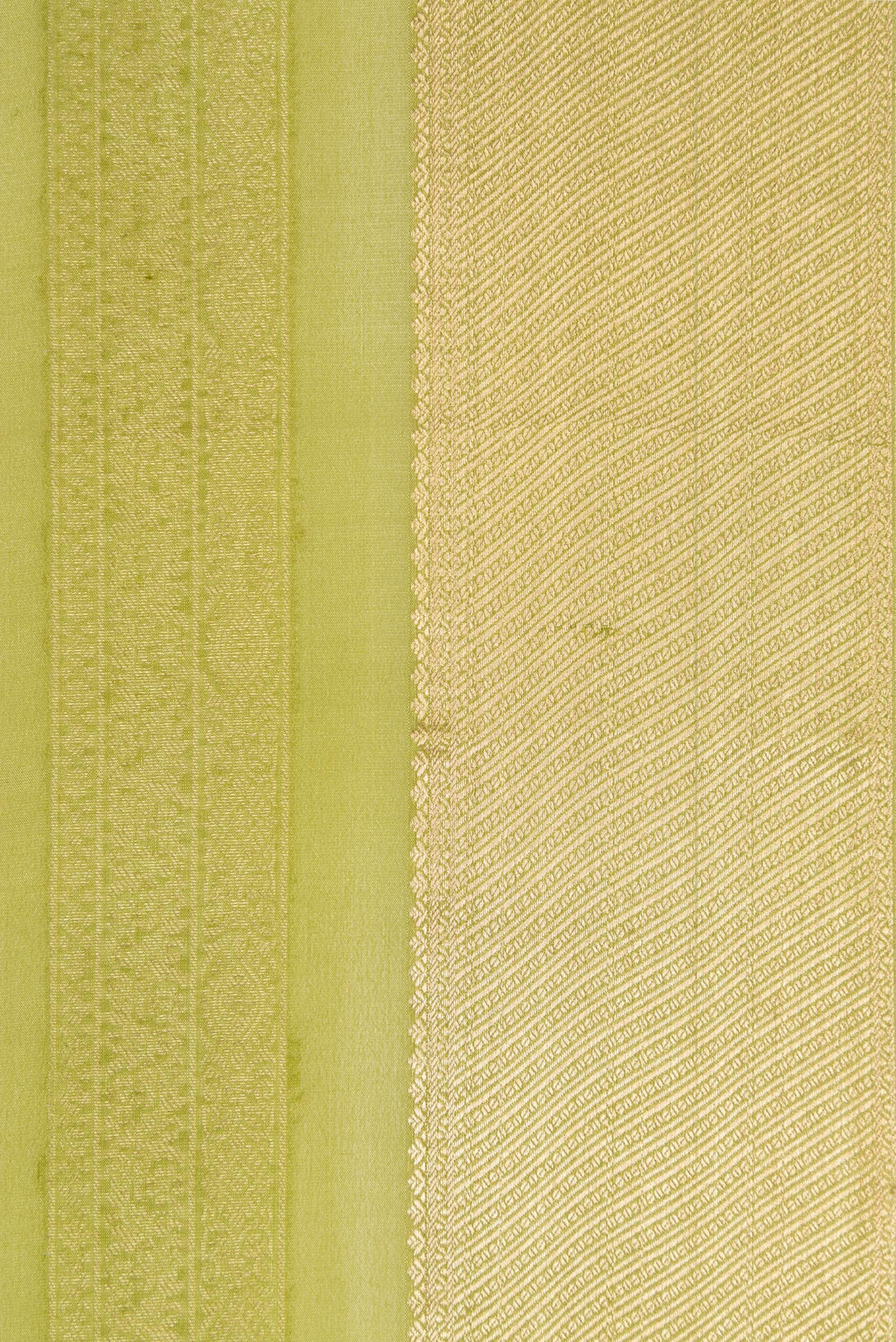 Pista Green Mysore Crepe Saree - Image 3