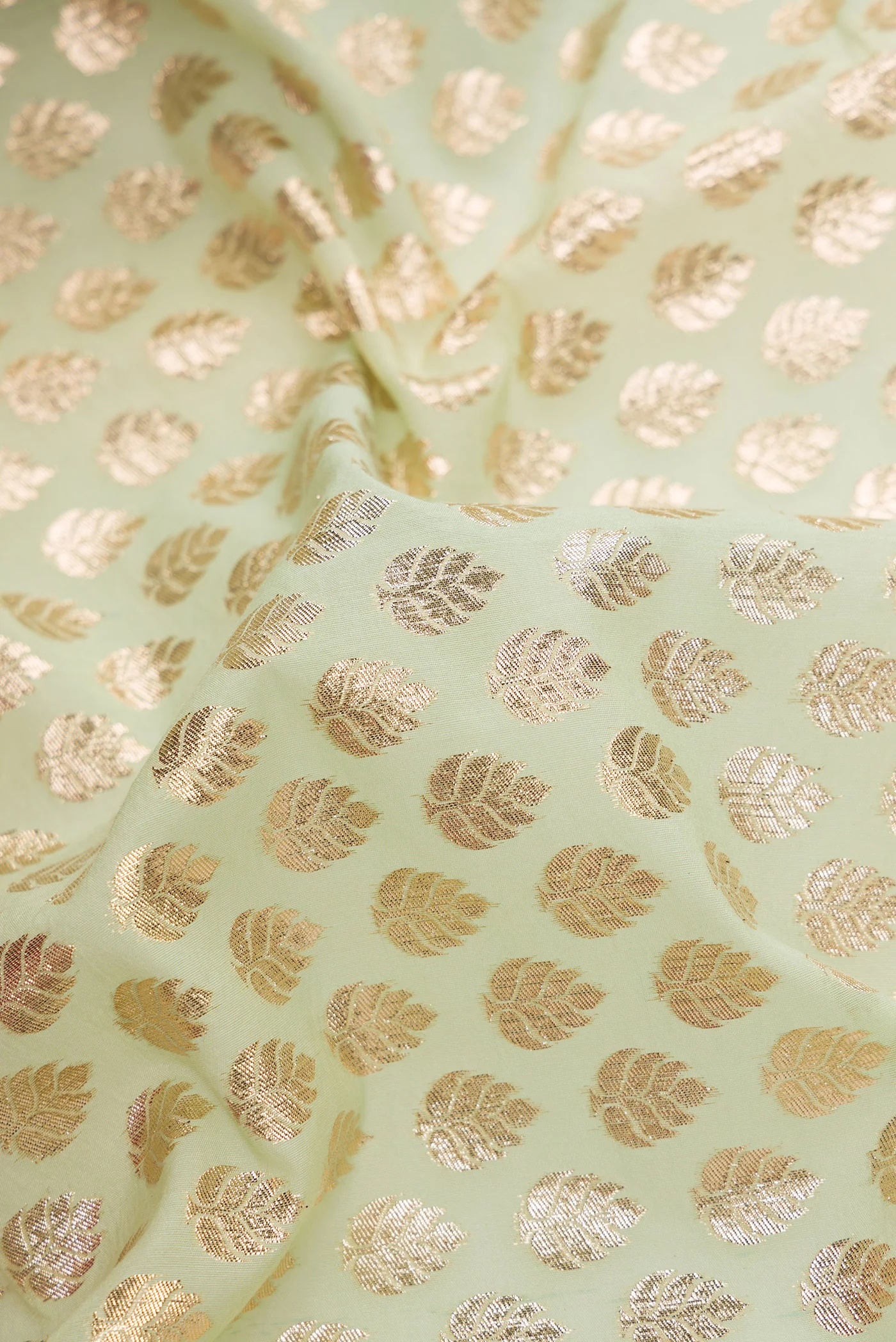 Pista Green Organza Silk Saree - Image 2