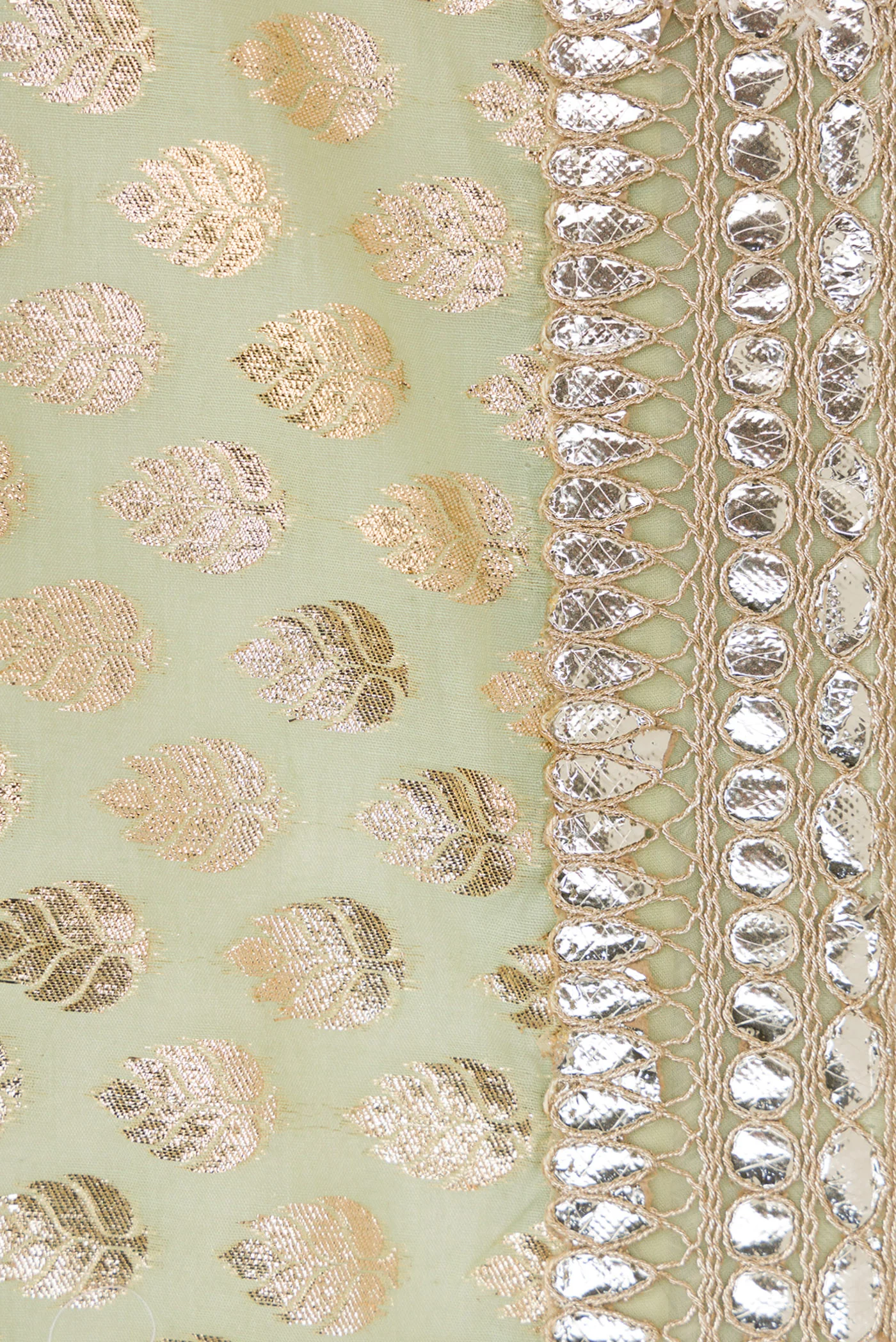 Pista Green Organza Silk Saree - Image 3