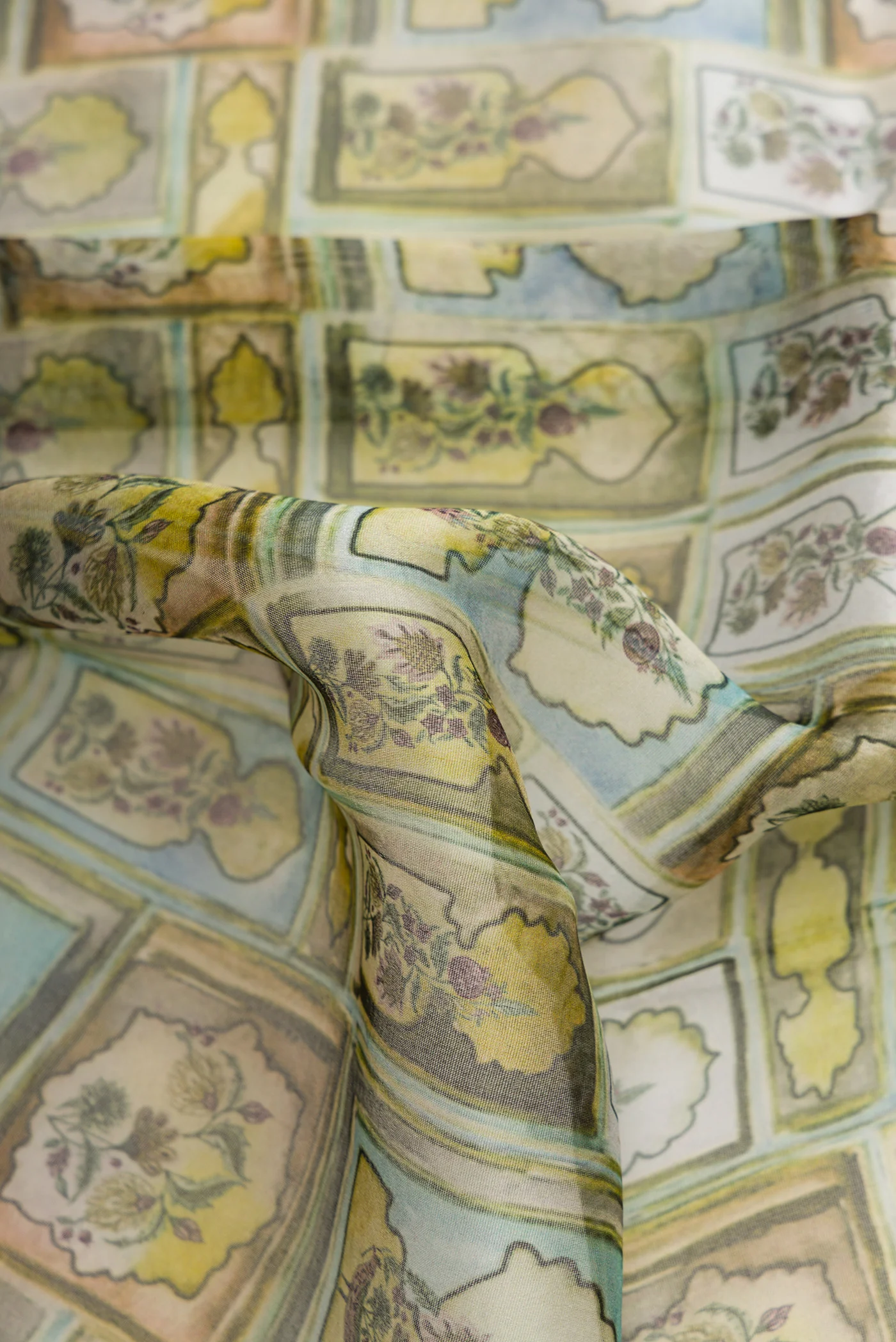 Multi Color Organza Silk Saree - Image 2