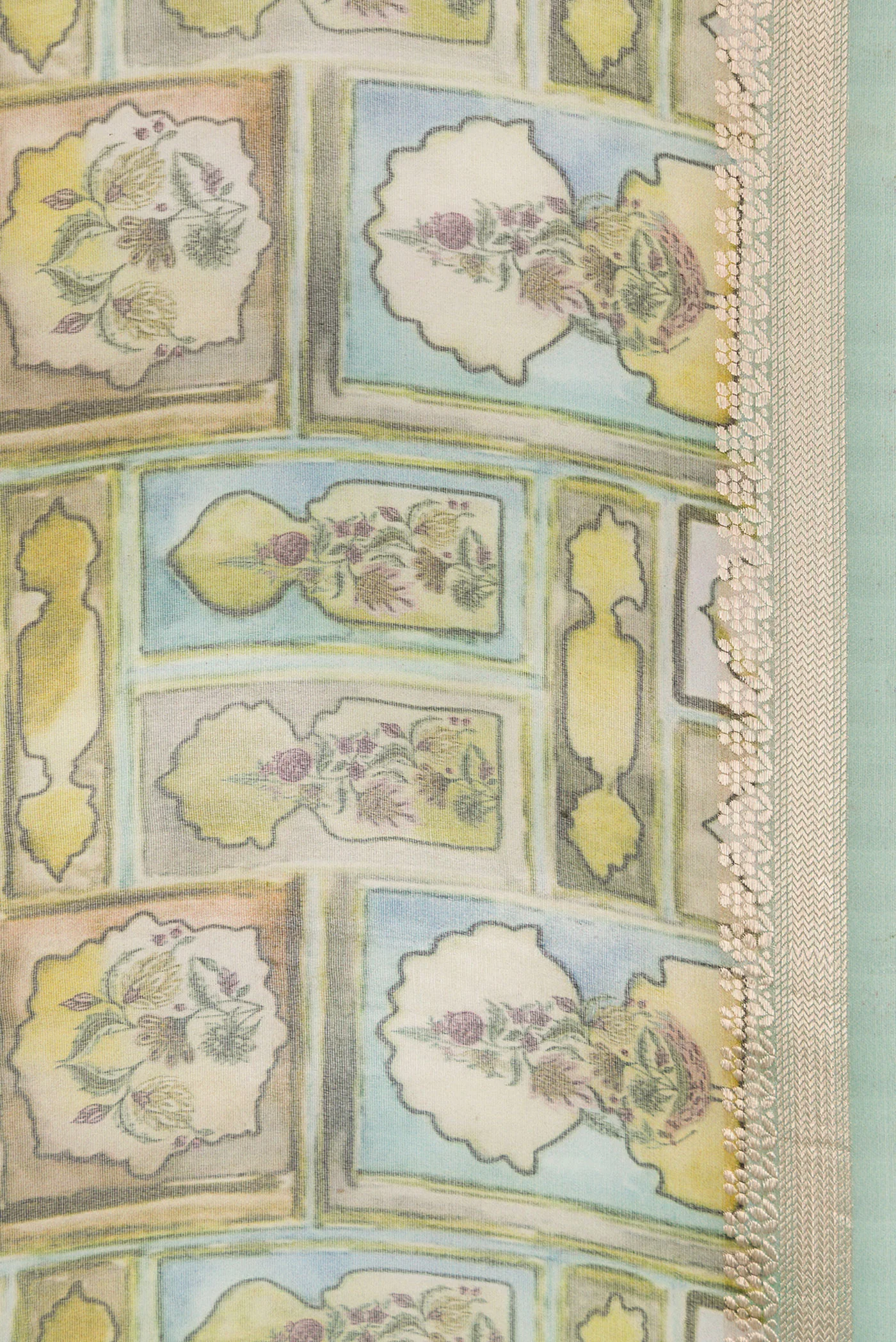 Multi Color Organza Silk Saree - Image 3