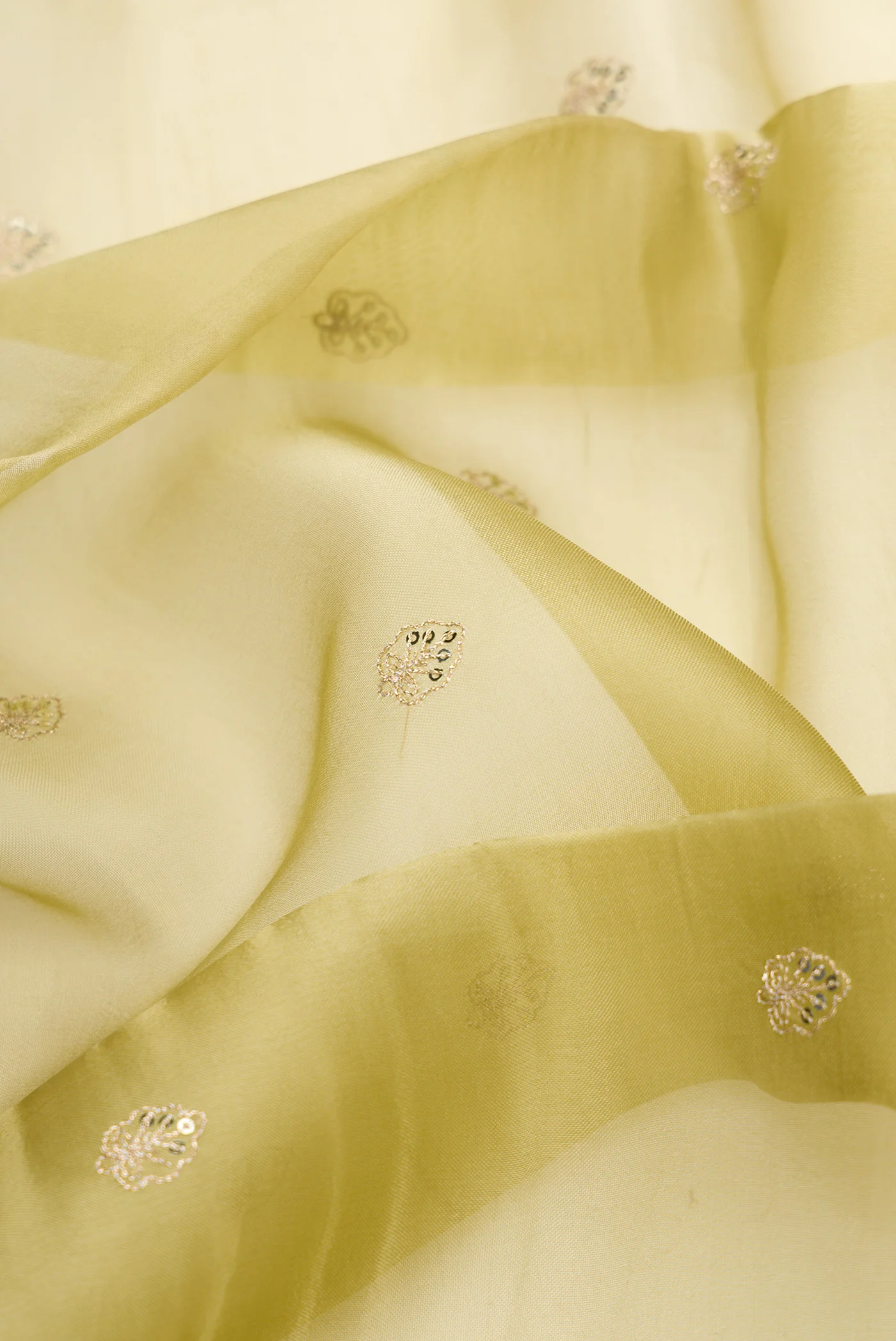 Green Organza Silk Saree - Image 2