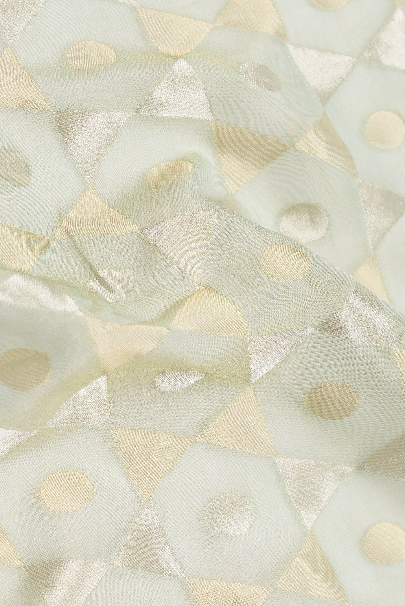 Pista Green Georgette Saree - Image 2