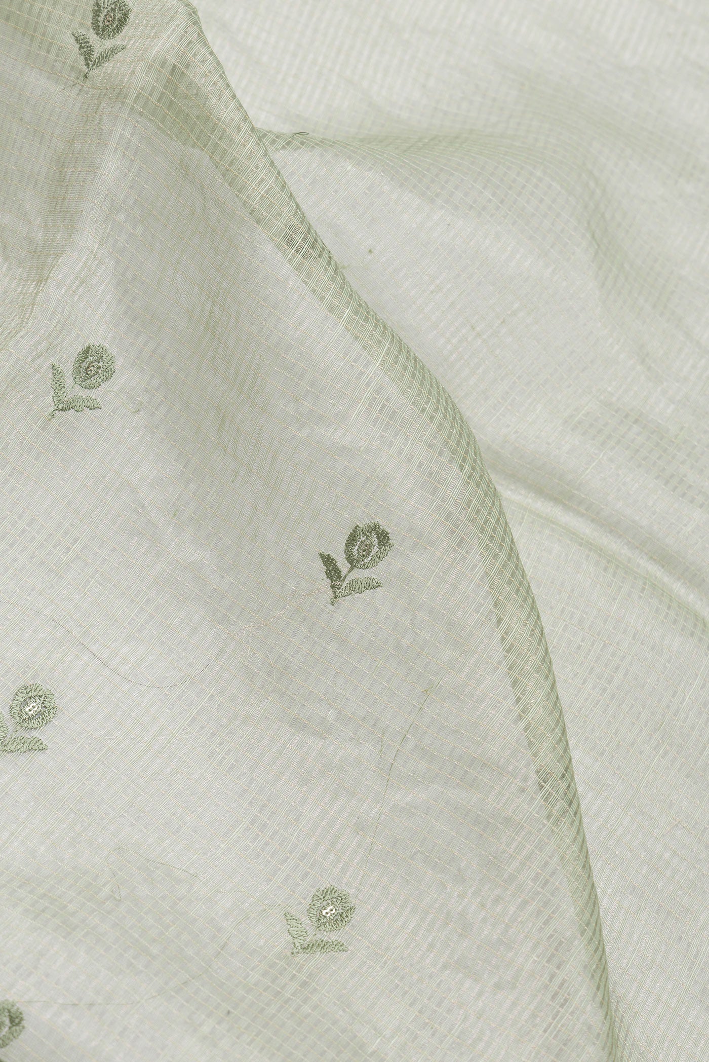 Pista Green Organza Silk Saree - Image 2
