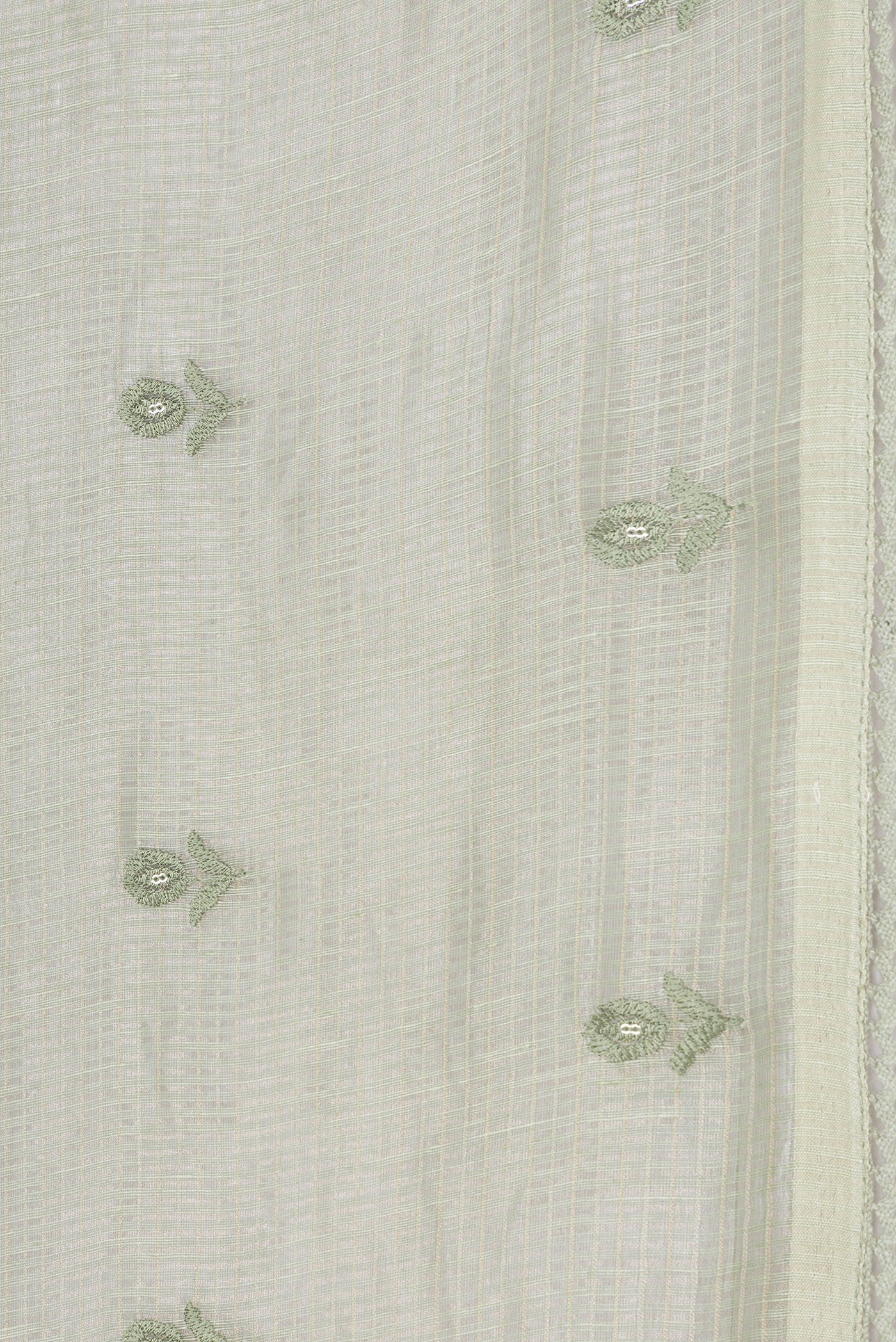 Pista Green Organza Silk Saree - Image 3